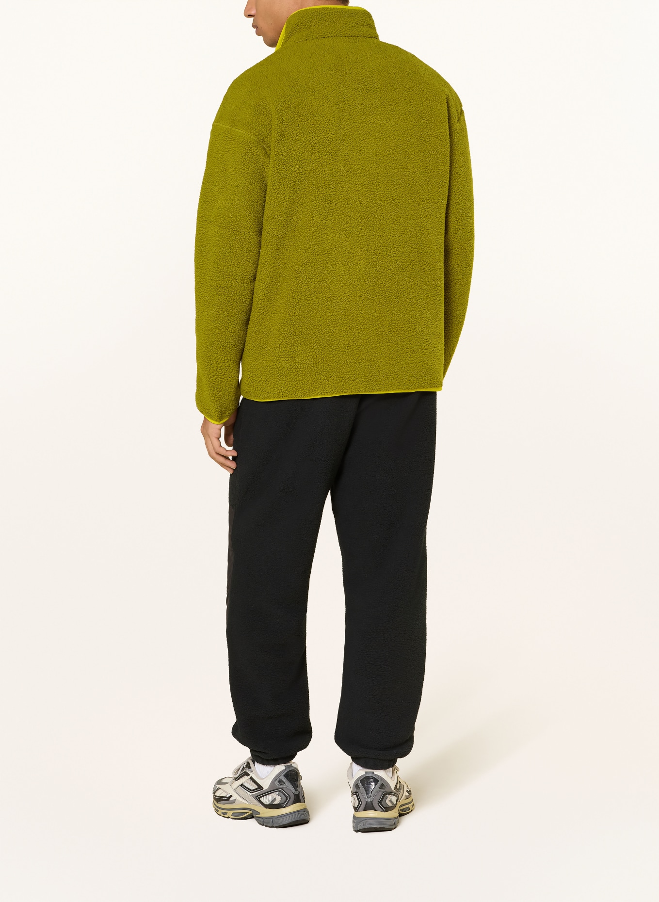 Columbia Fleecový svetr troyer HELVETIA™ II: OLIVOVÁ / ŽLUTÁ