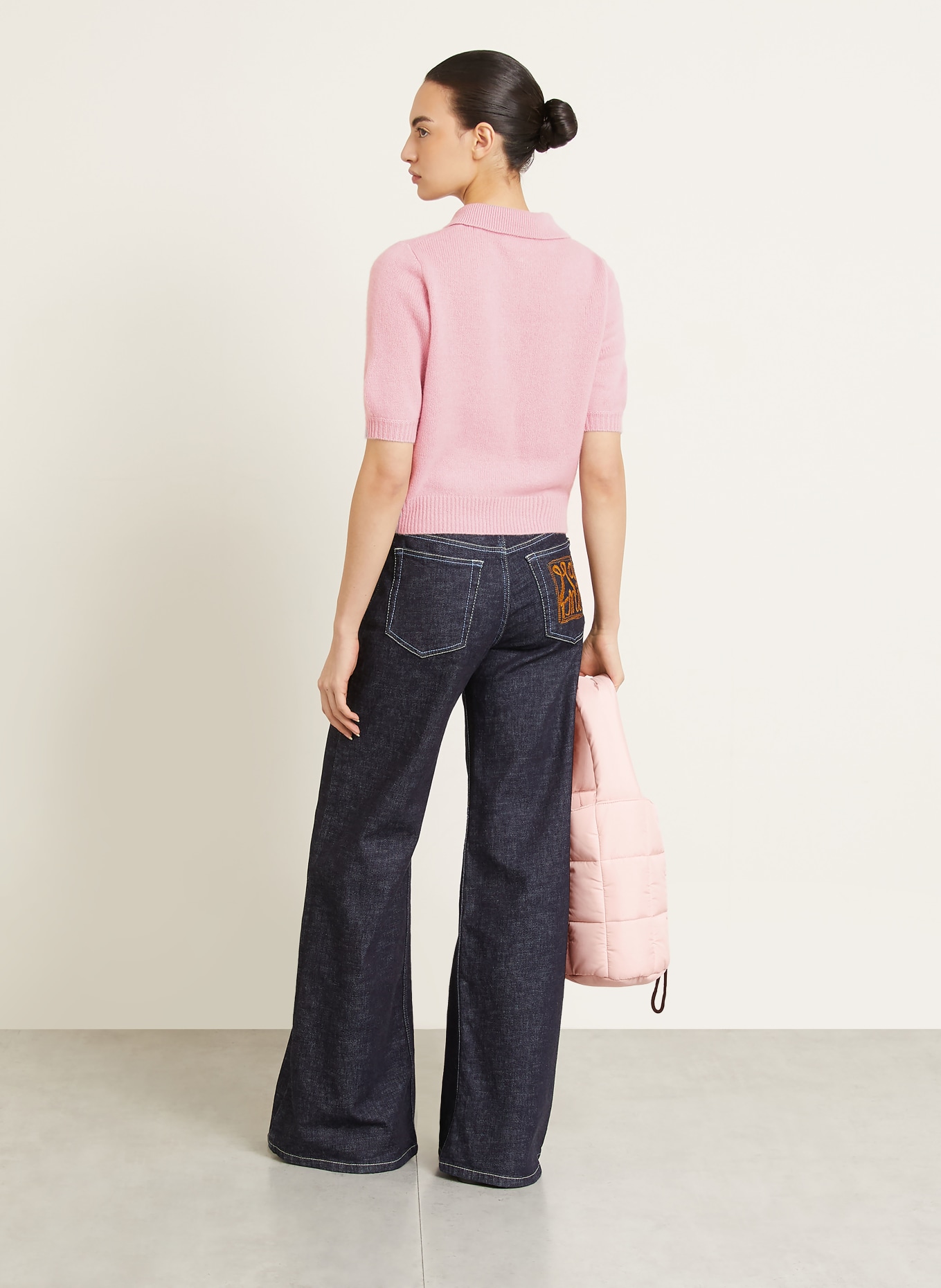 MARNI Strick-Poloshirt aus Cashmere: HELLLILA / DUNKELROT