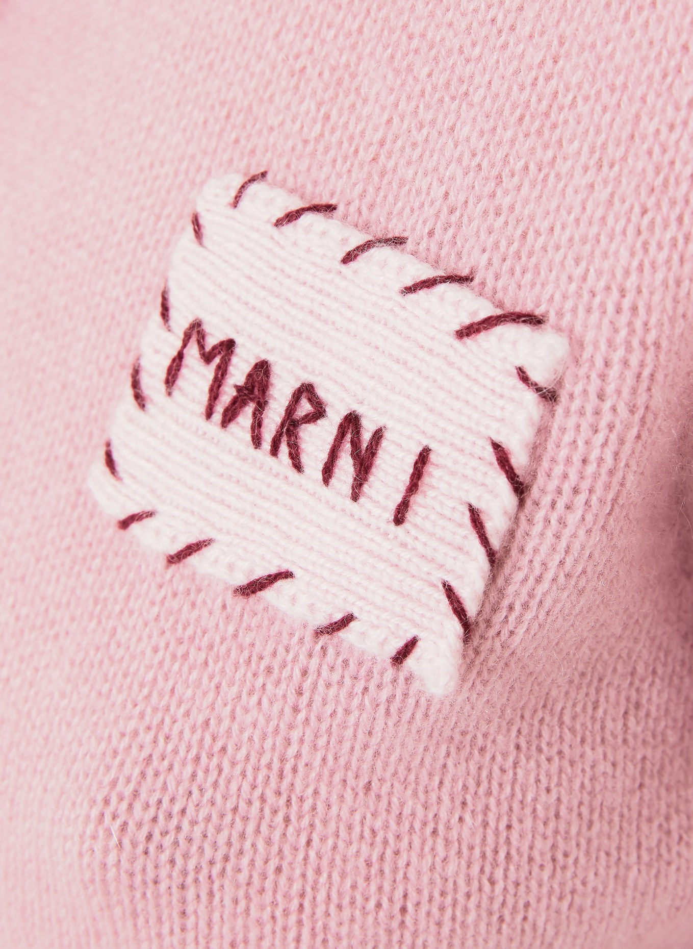 MARNI Strick-Poloshirt aus Cashmere: HELLLILA / DUNKELROT