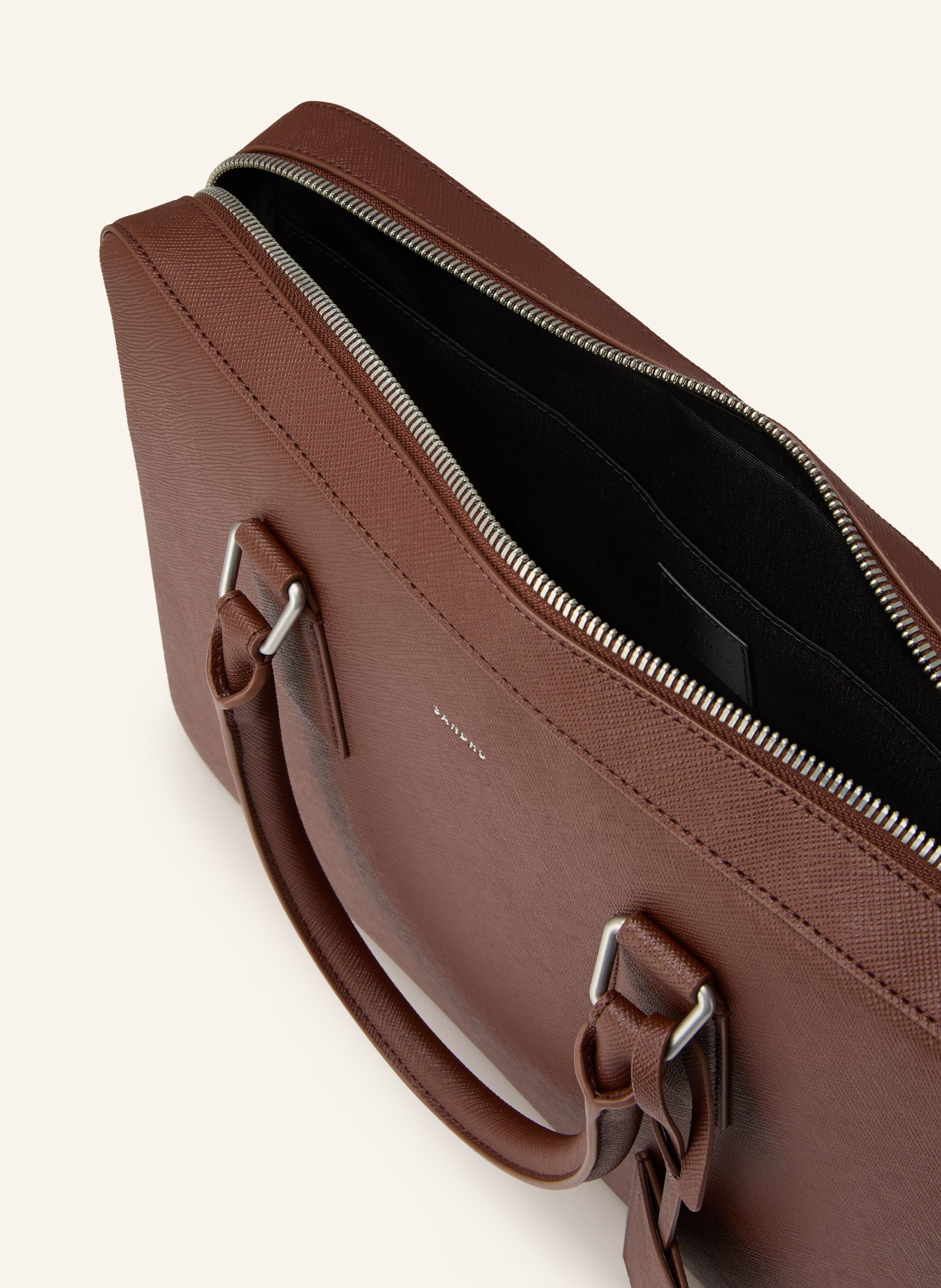 SANDRO Torba na laptop: CIEMNOBRĄZOWY