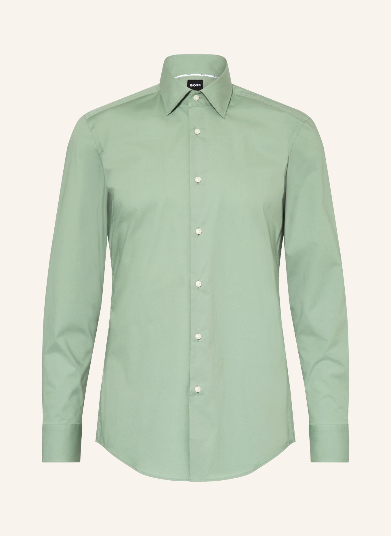 BOSS Košile HANK Slim Fit: ZELENÁ