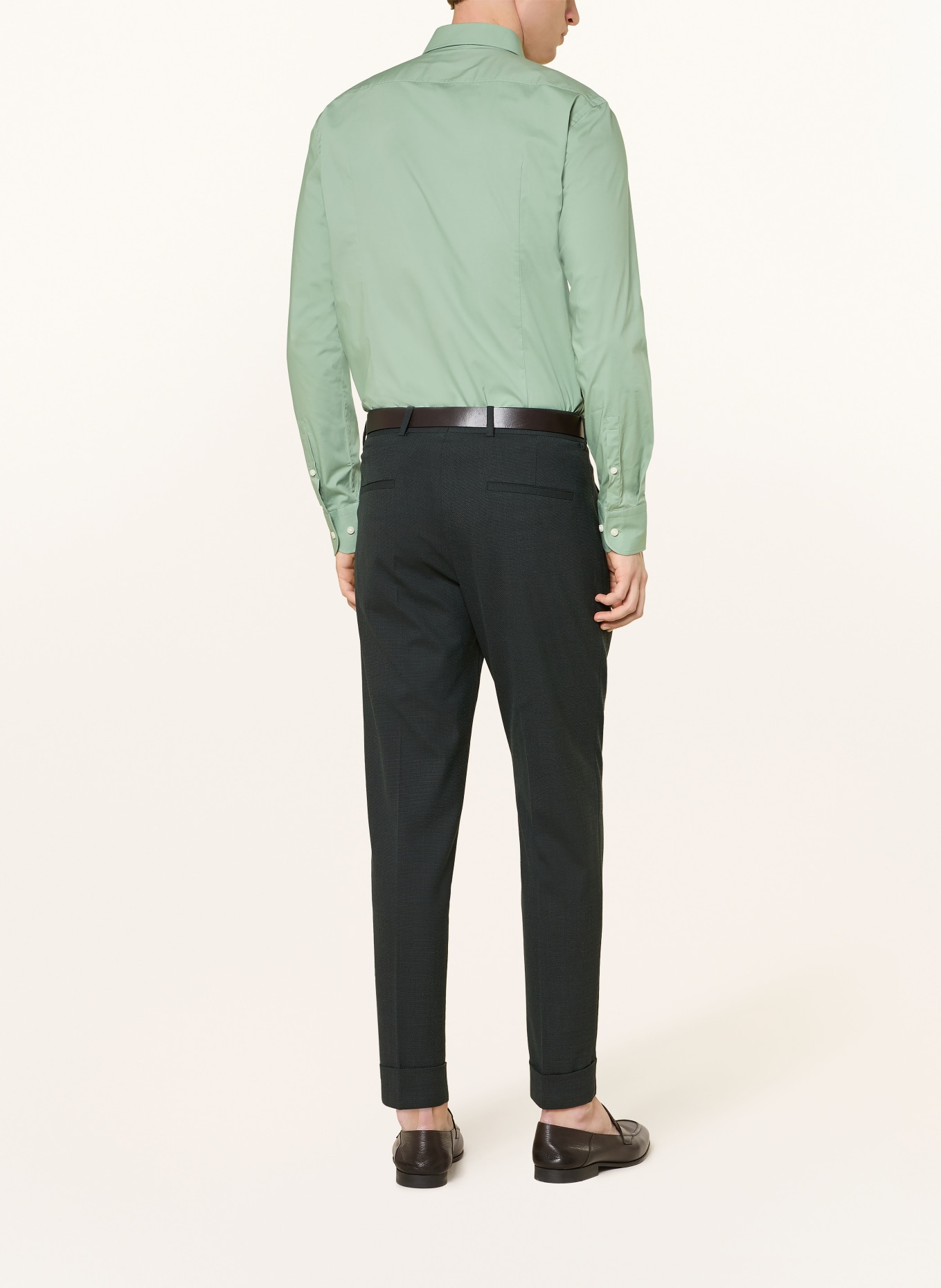 BOSS Košile HANK Slim Fit: ZELENÁ