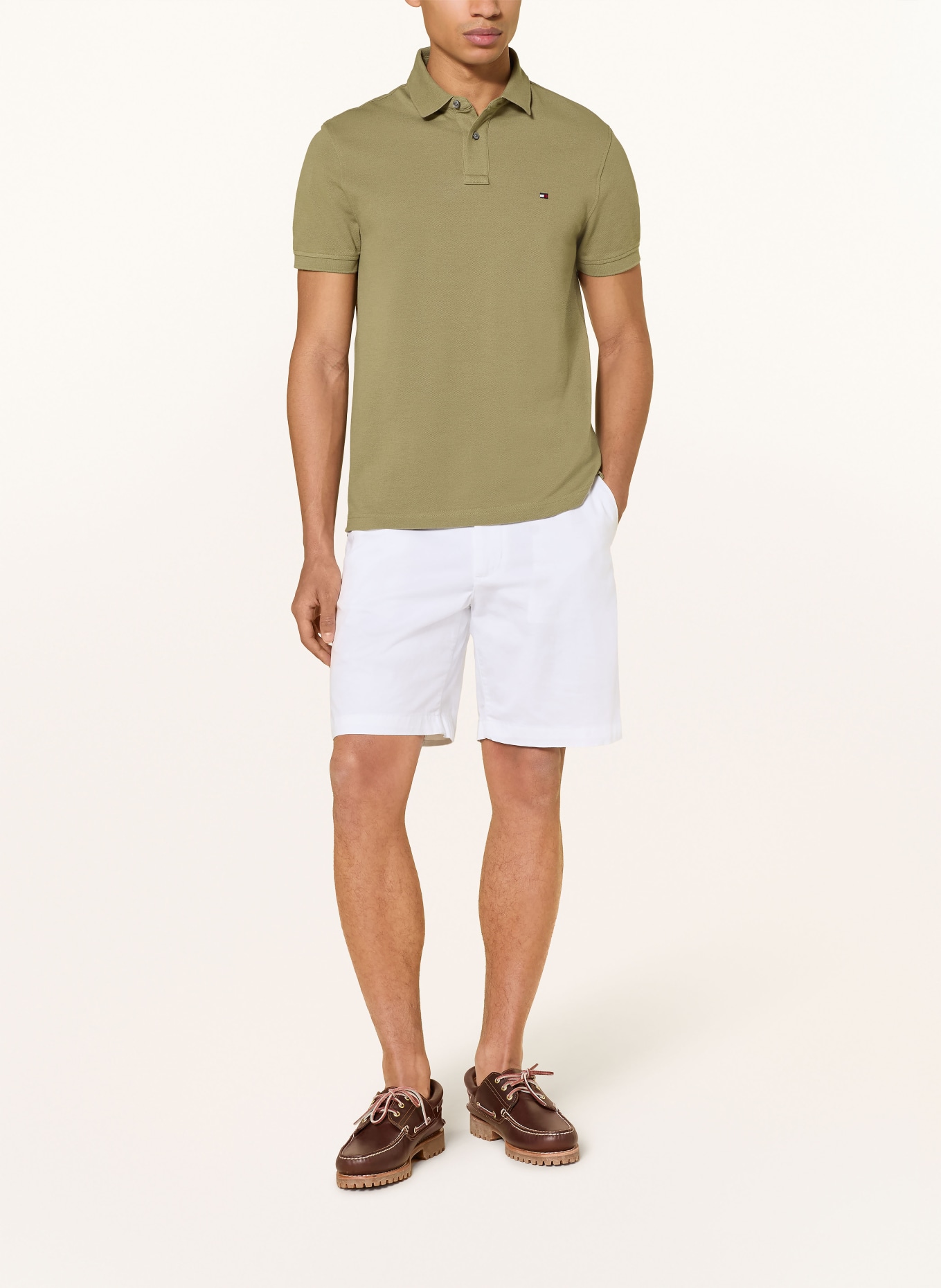 TOMMY HILFIGER Piqué-Poloshirt Regular Fit: OLIV