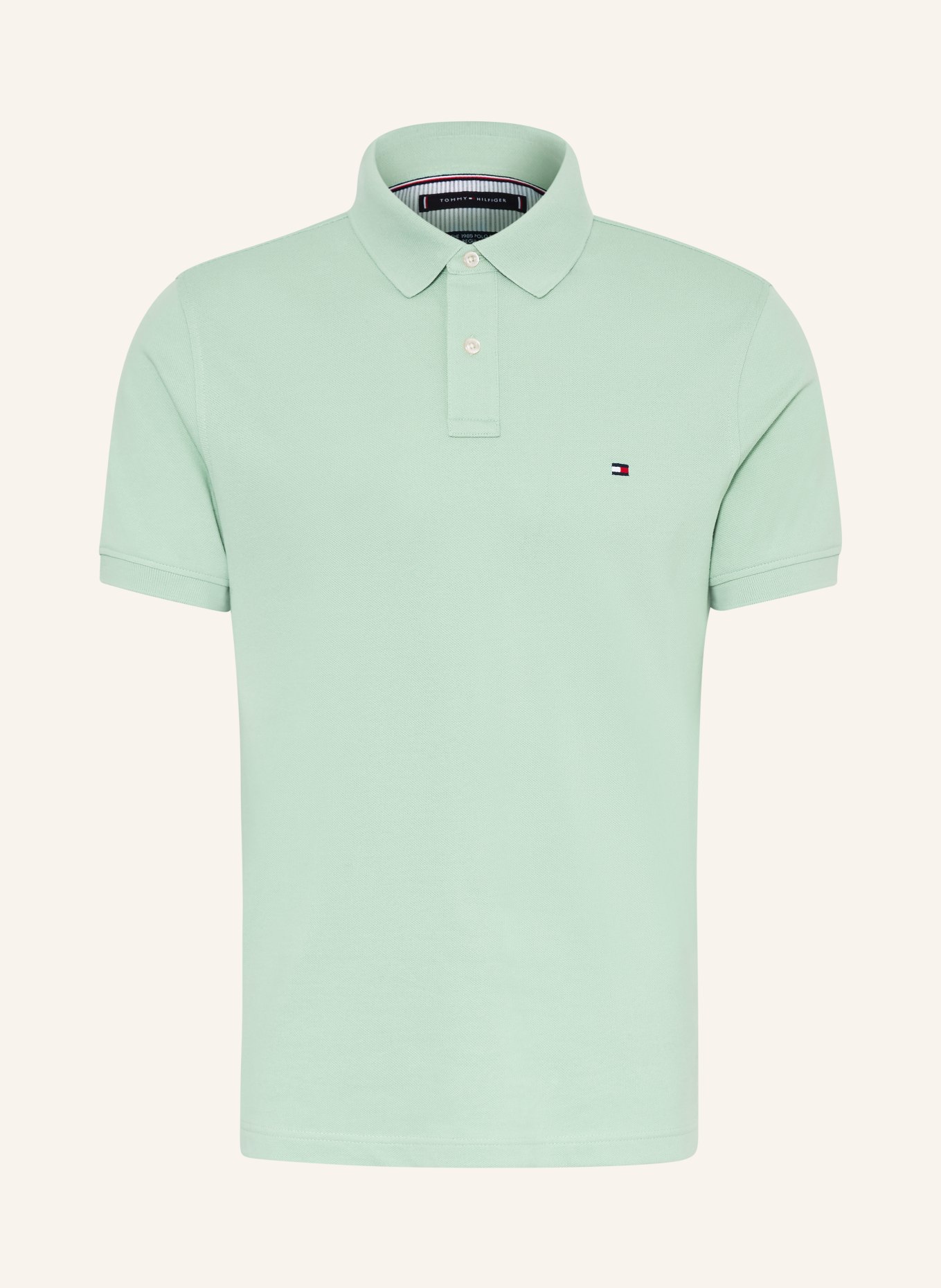 TOMMY HILFIGER Piqué-Poloshirt Regular Fit: HELLGRÜN