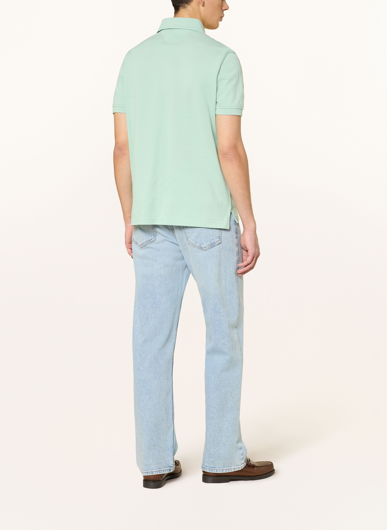 TOMMY HILFIGER Piqué-Poloshirt Regular Fit: HELLGRÜN