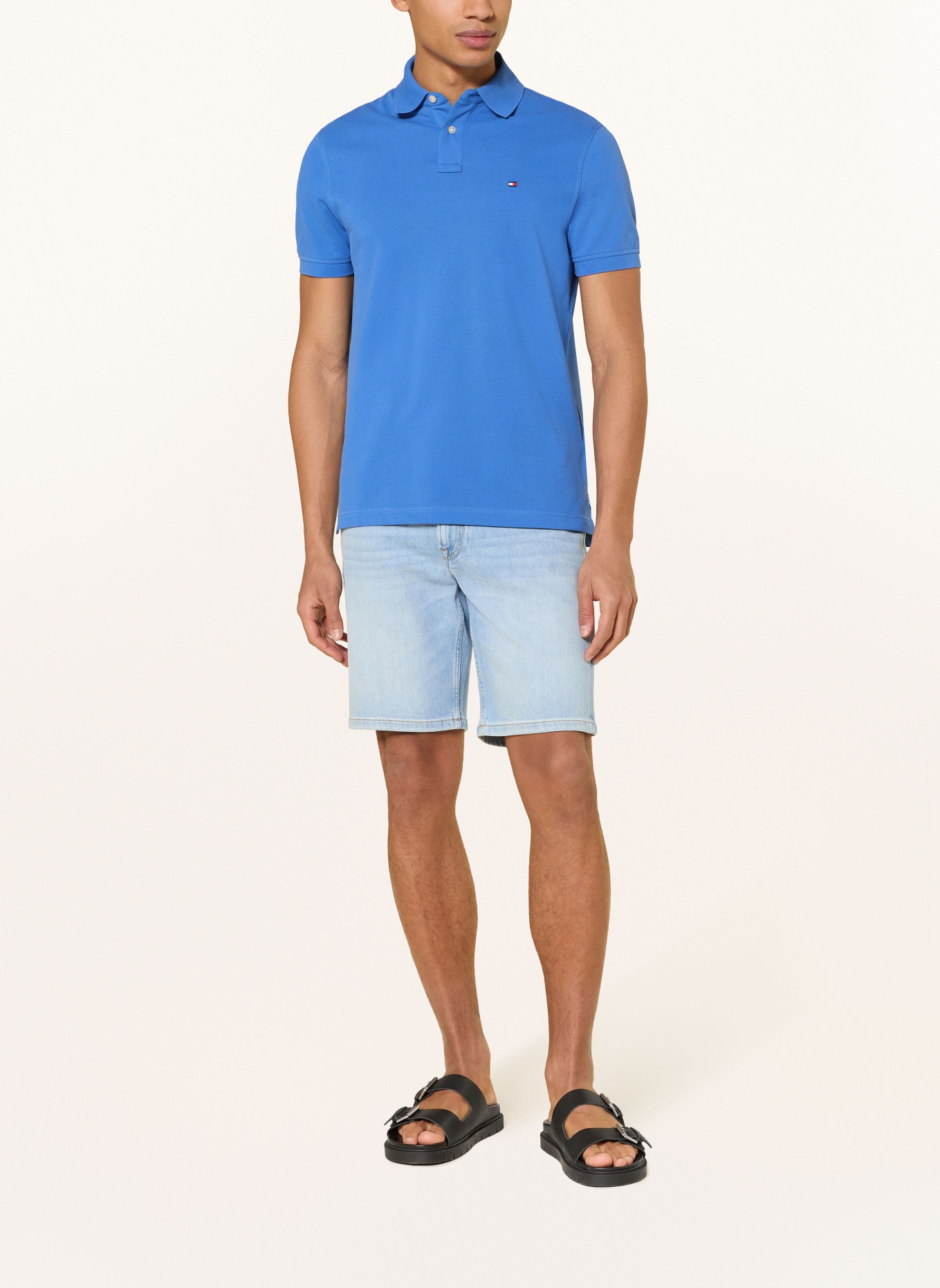 TOMMY HILFIGER Piqué-Poloshirt Regular Fit: BLAU