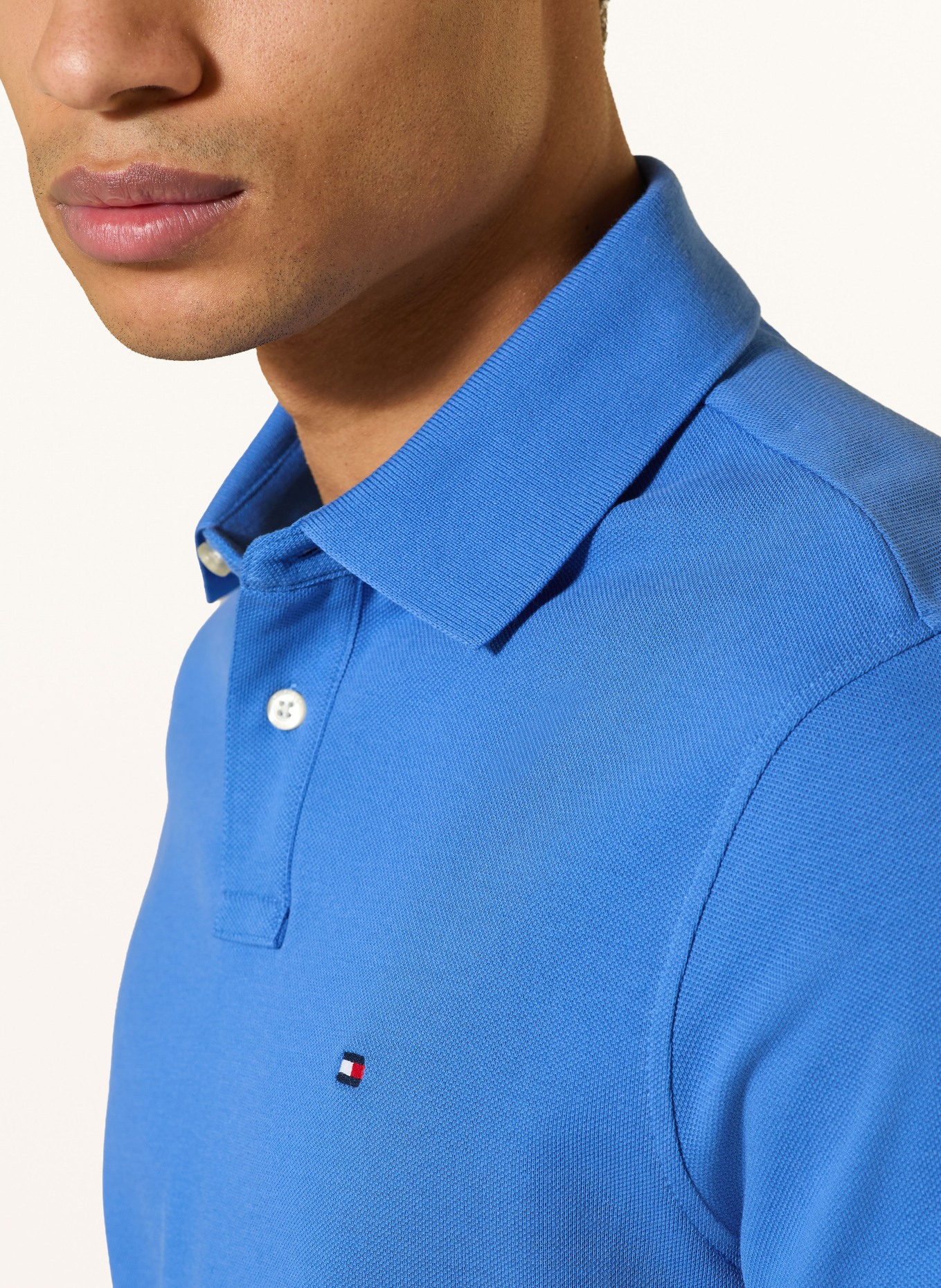 TOMMY HILFIGER Piqué-Poloshirt Regular Fit: BLAU