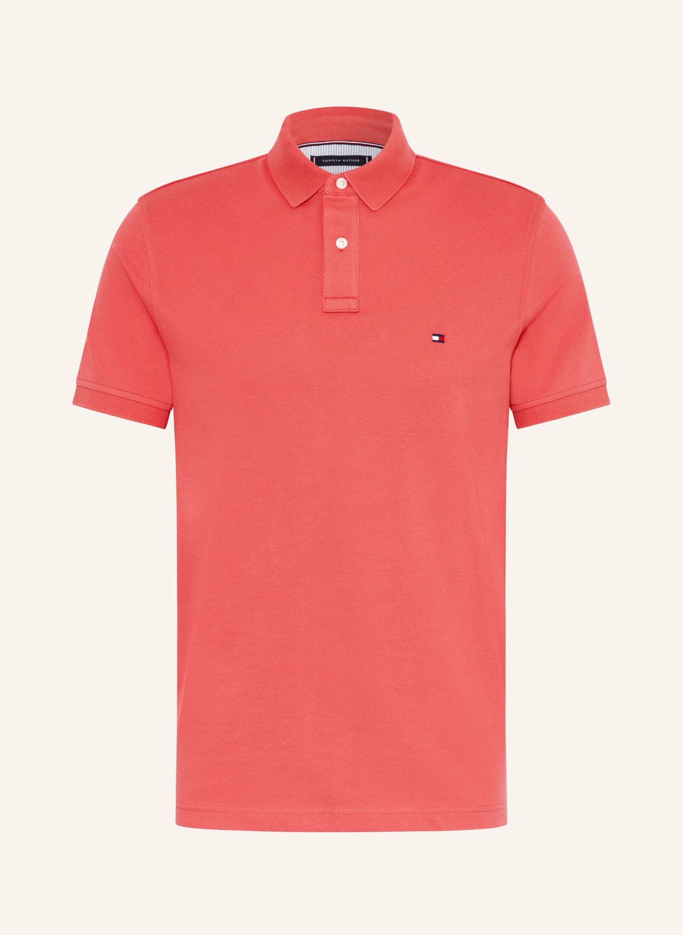 TOMMY HILFIGER Piqué-Poloshirt Regular Fit: HELLROT