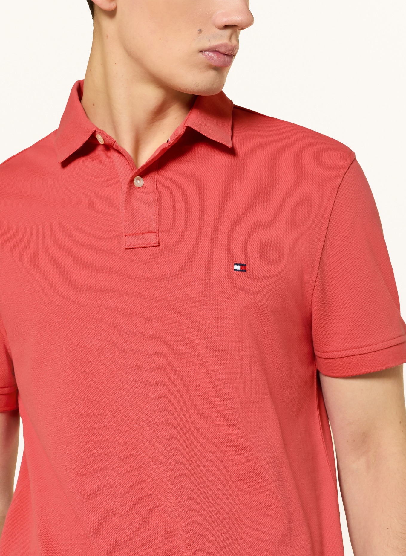 TOMMY HILFIGER Piqué-Poloshirt Regular Fit: HELLROT