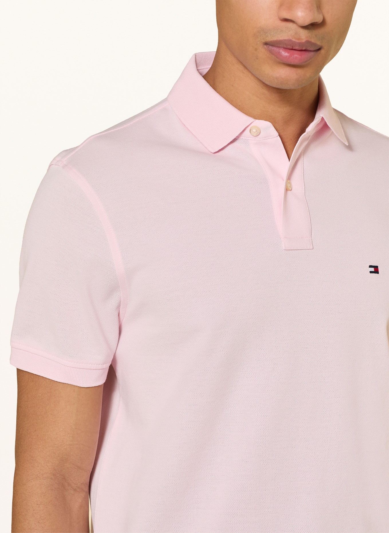 TOMMY HILFIGER Polokošile z piké Regular Fit: RŮŽOVÁ