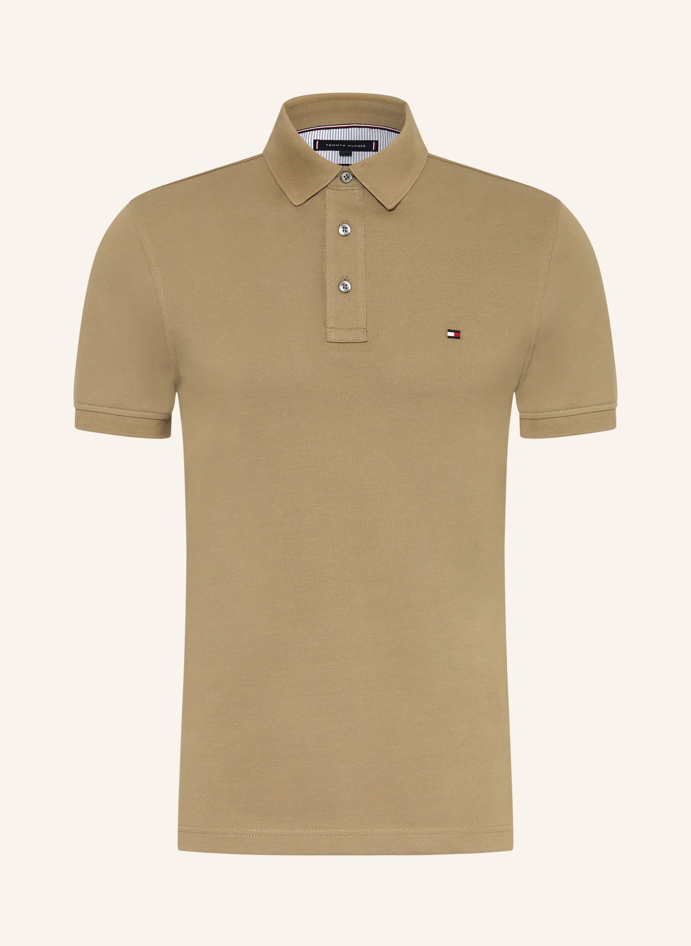 TOMMY HILFIGER Polokošile z piké Slim Fit: KHAKI