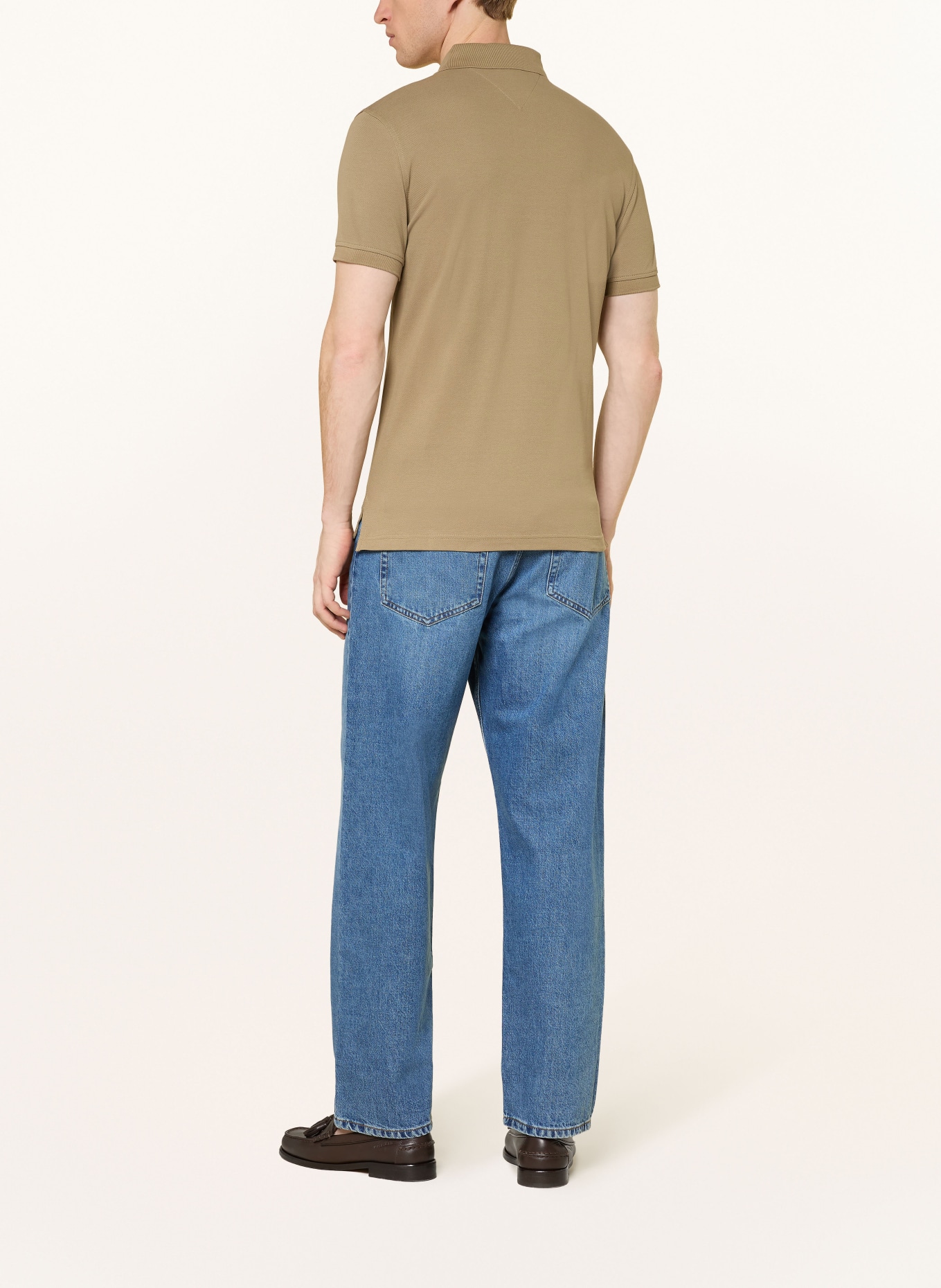 TOMMY HILFIGER Polokošile z piké Slim Fit: KHAKI