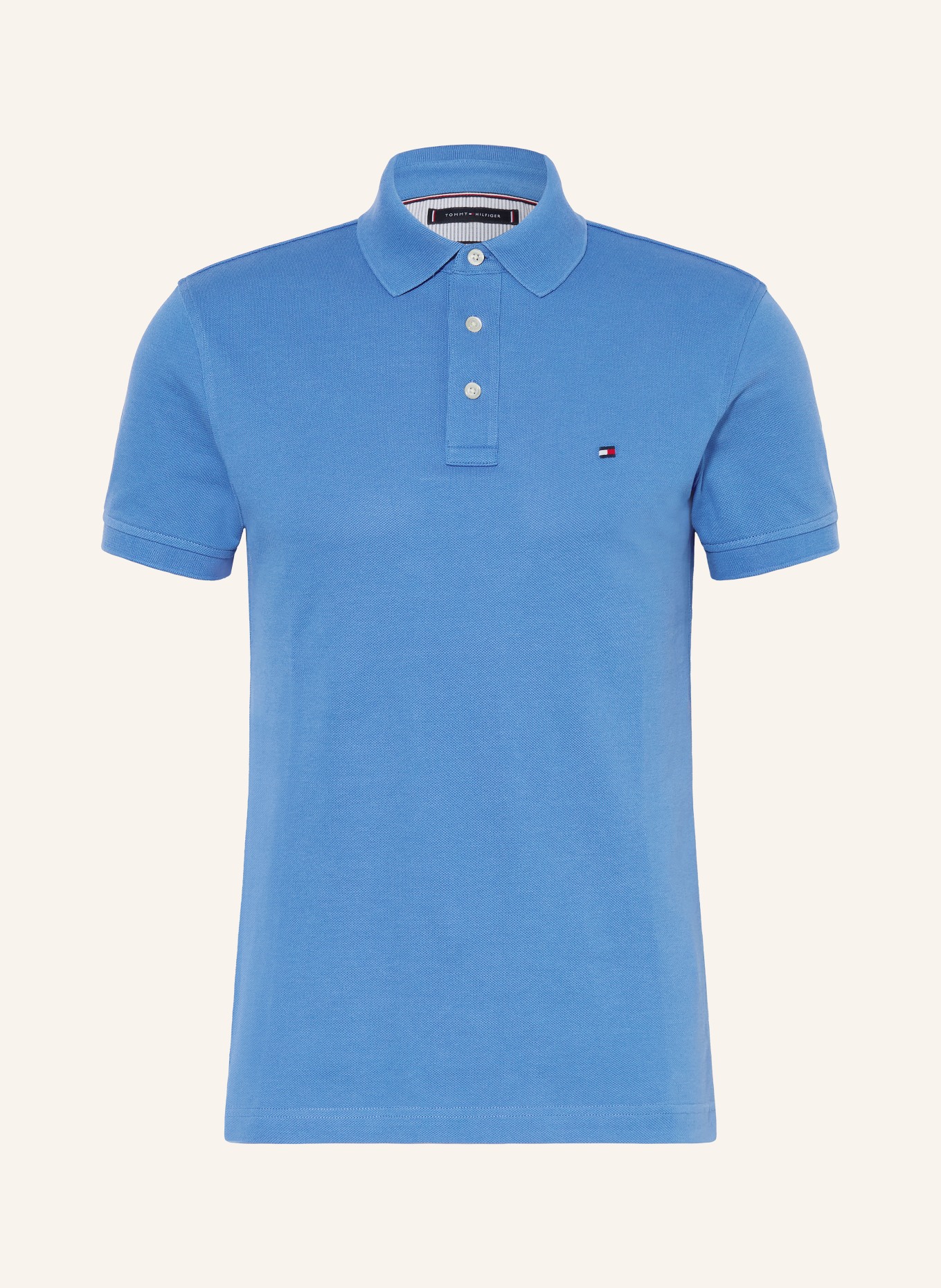 TOMMY HILFIGER Piqué-Poloshirt Slim Fit: BLAU