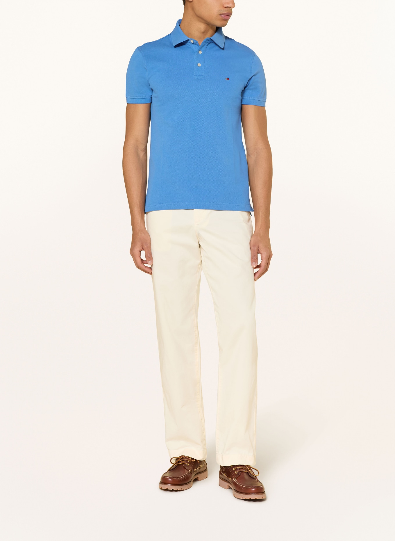 TOMMY HILFIGER Piqué-Poloshirt Slim Fit: BLAU