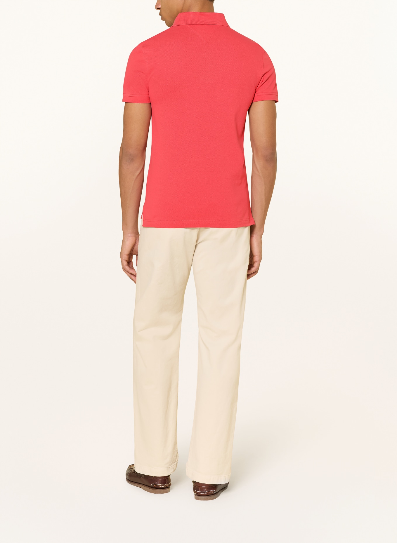 TOMMY HILFIGER Piqué-Poloshirt Slim Fit: HELLROT