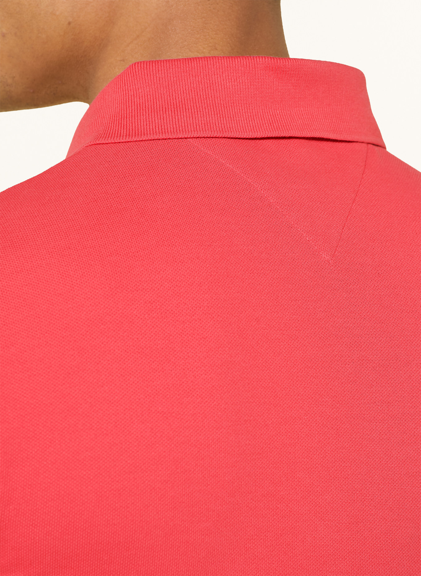 TOMMY HILFIGER Piqué-Poloshirt Slim Fit: HELLROT