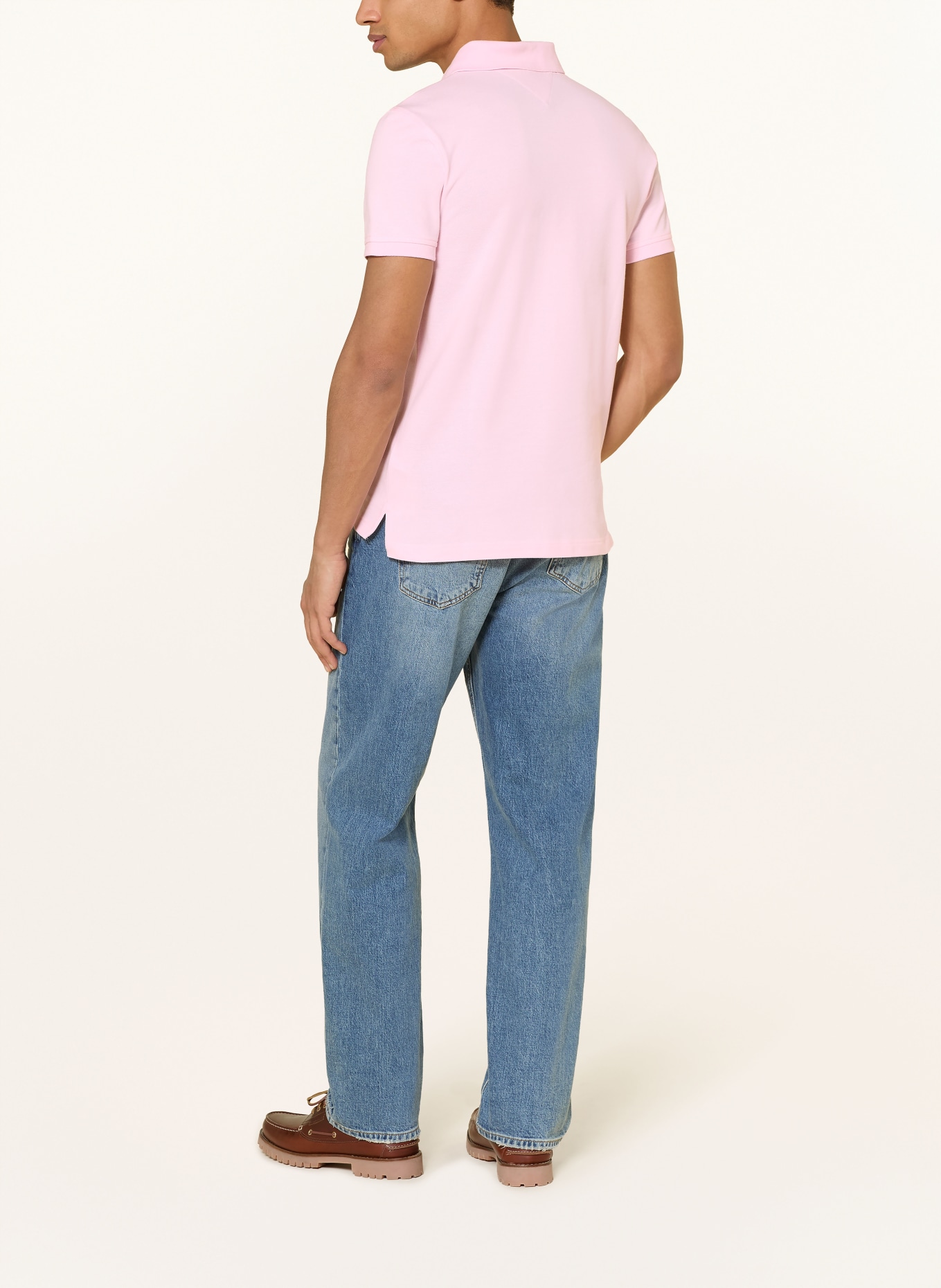 TOMMY HILFIGER Piqué-Poloshirt Slim Fit: ROSA