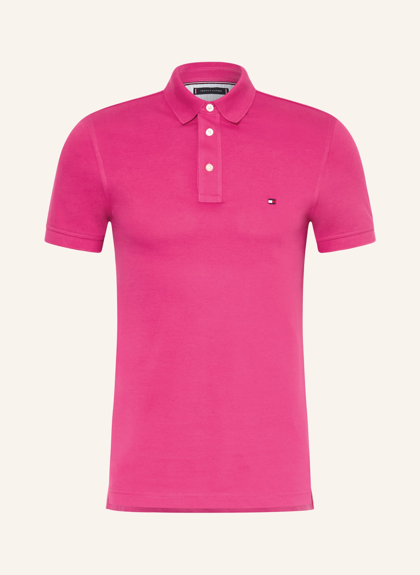 TOMMY HILFIGER Polokošile z piké Slim Fit: RŮŽOVÁ