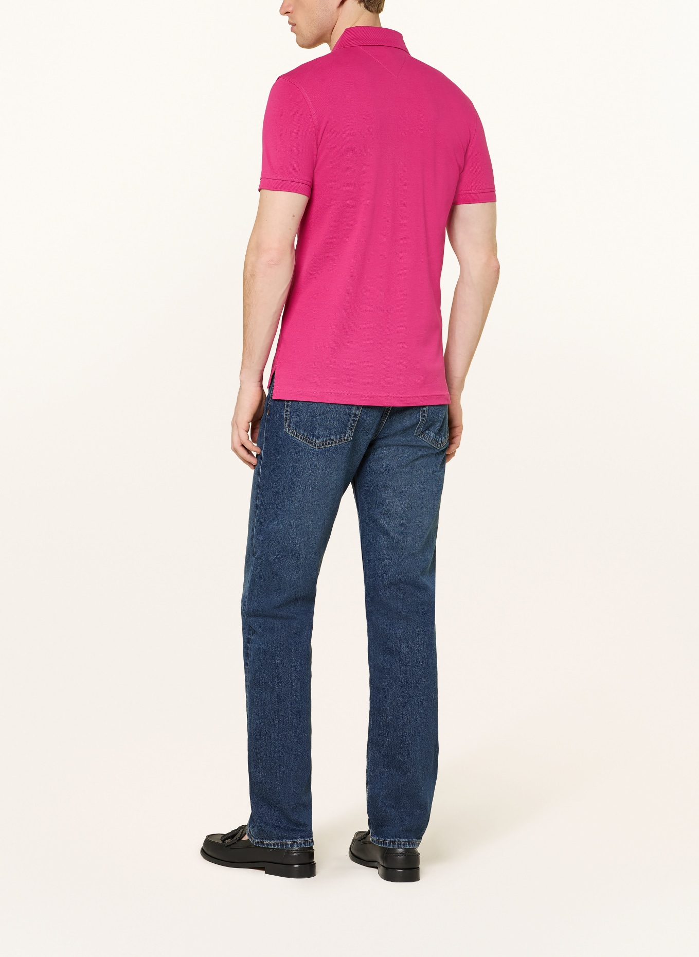 TOMMY HILFIGER Polokošile z piké Slim Fit: RŮŽOVÁ