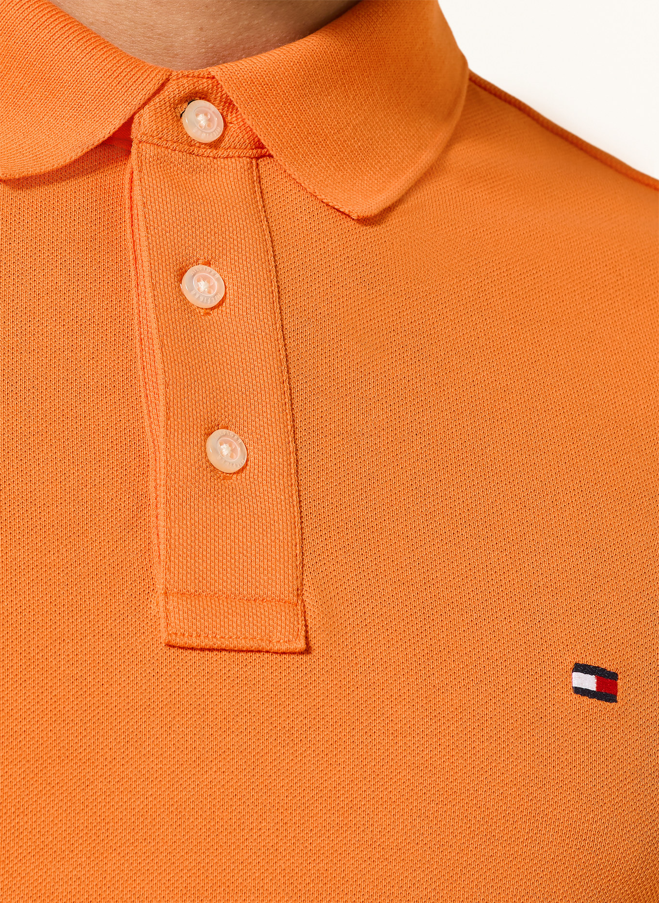 TOMMY HILFIGER Polokošile z piké Slim Fit: ORANŽOVÁ