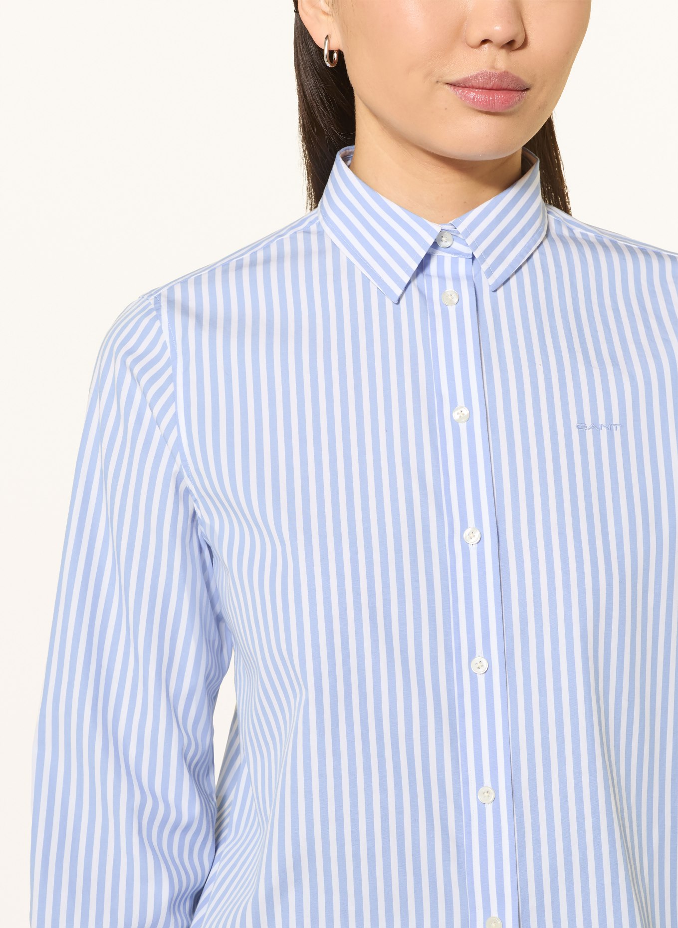GANT Hemdbluse: HELLBLAU / WEISS