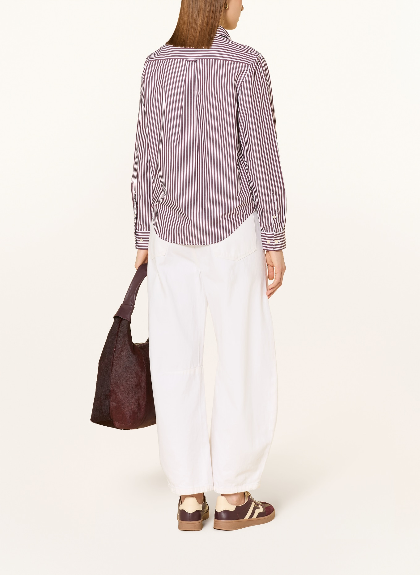 GANT Shirt blouse: DARK RED / WHITE