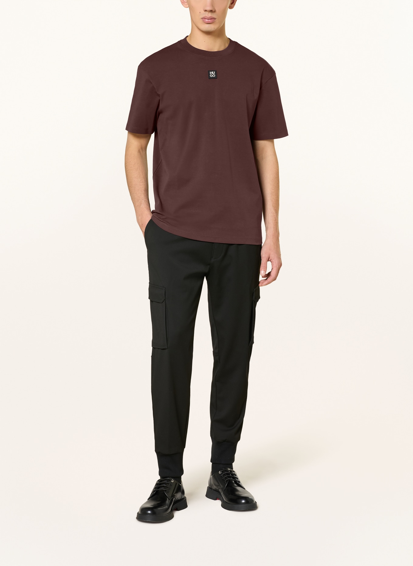 HUGO T-Shirt DALILE: DUNKELROT