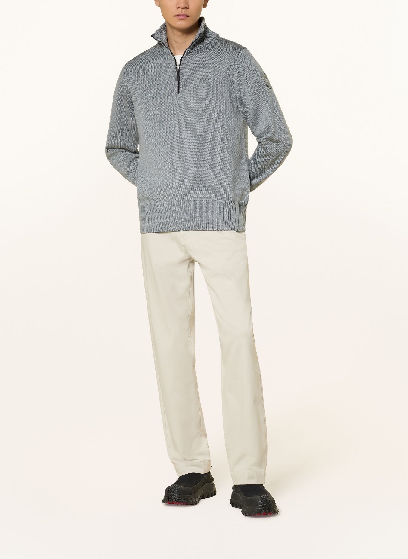 CANADA GOOSE Svetr troyer ROSSEAU: ČERNOŠEDÁ