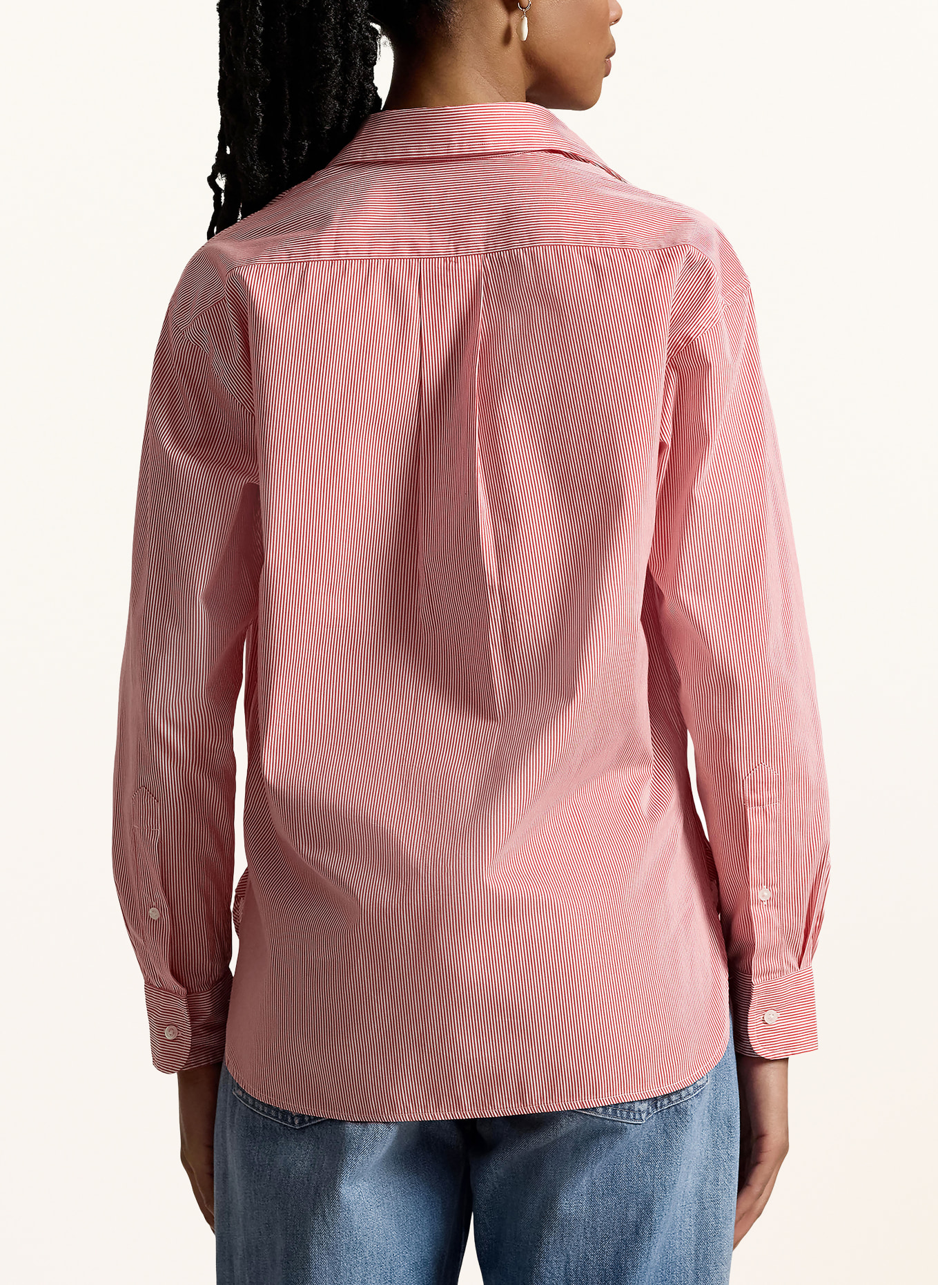 POLO RALPH LAUREN Košilová halenka: ČERVENÁ / BÍLÁ