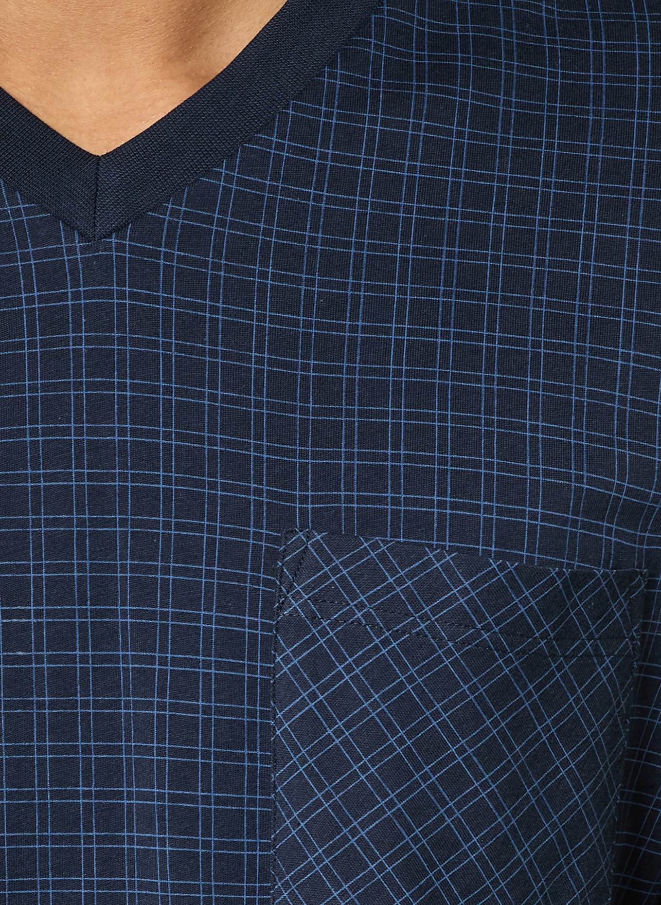 SCHIESSER Shorty-Schlafanzug COMFORT ESSENTIALS: DUNKELBLAU / BLAU