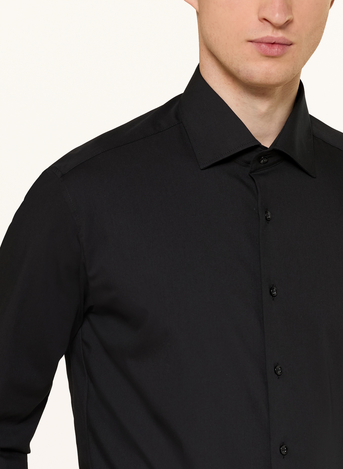 ETERNA Hemd Modern Fit: SCHWARZ