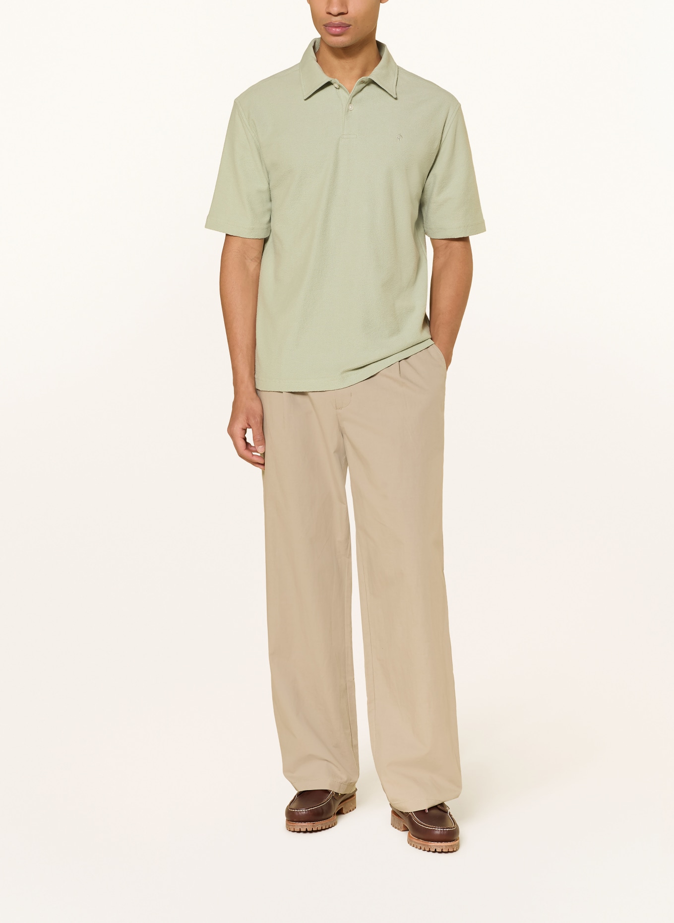 SAMSØE  SAMSØE Jersey polo shirt SAKVISTBRO Regular fit: LIGHT GREEN