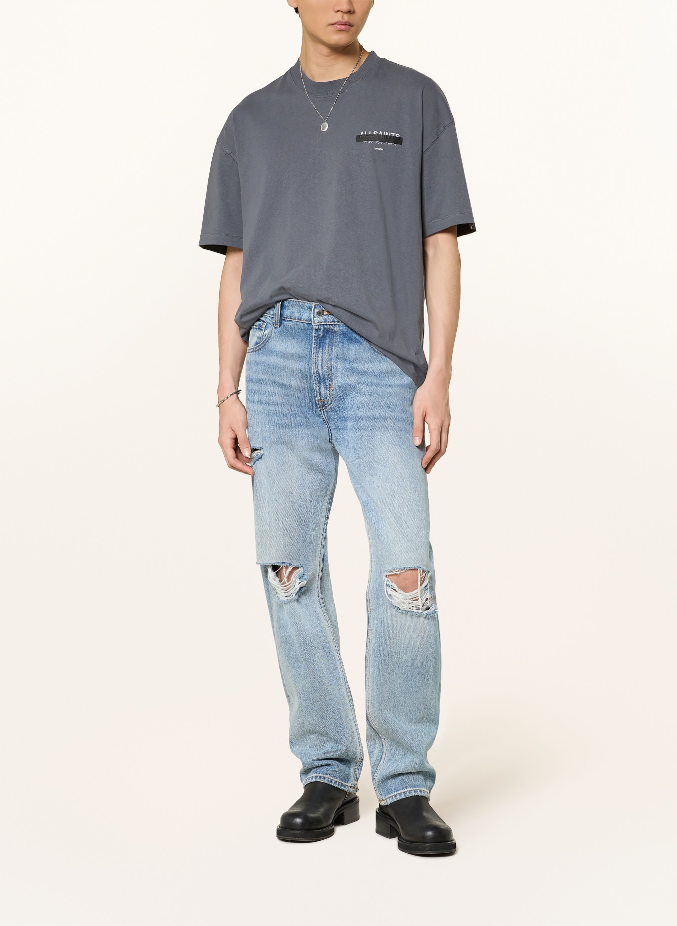 ALLSAINTS T-shirt REDACT: SZARONIEBIESKI