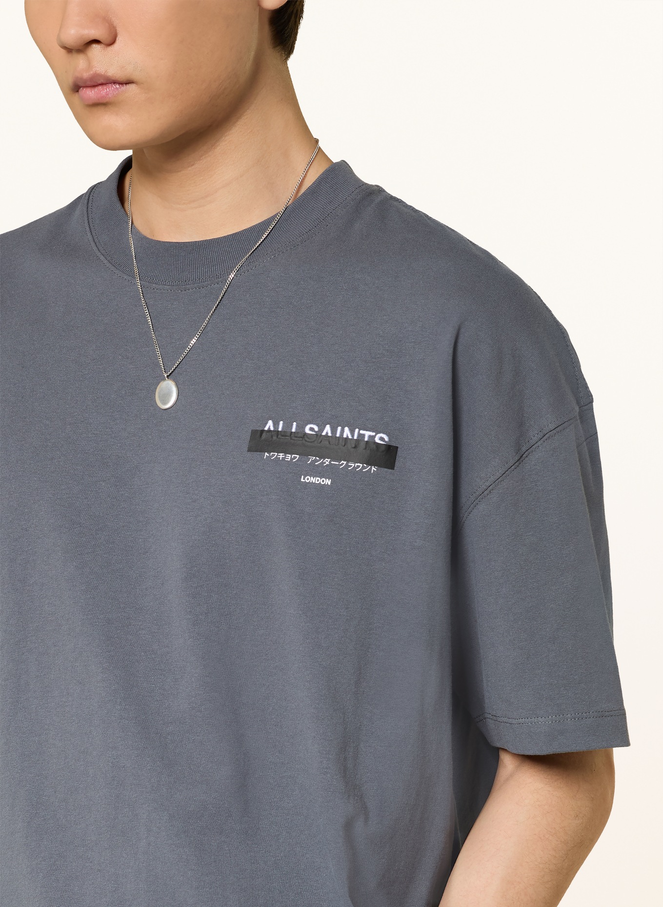 ALLSAINTS T-shirt REDACT: SZARONIEBIESKI