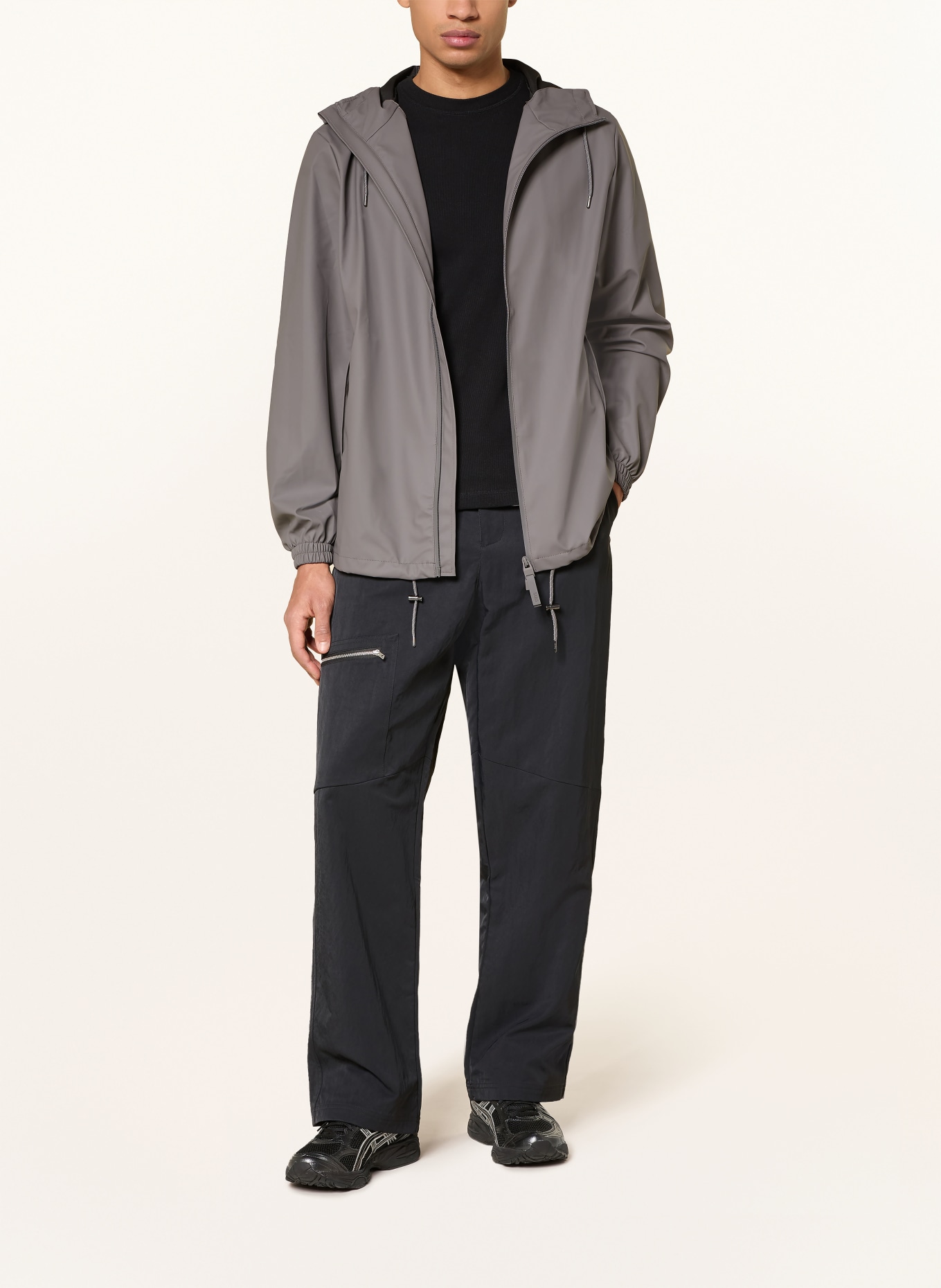 RAINS Veste de pluie STORM BREAKER W3: GRIS