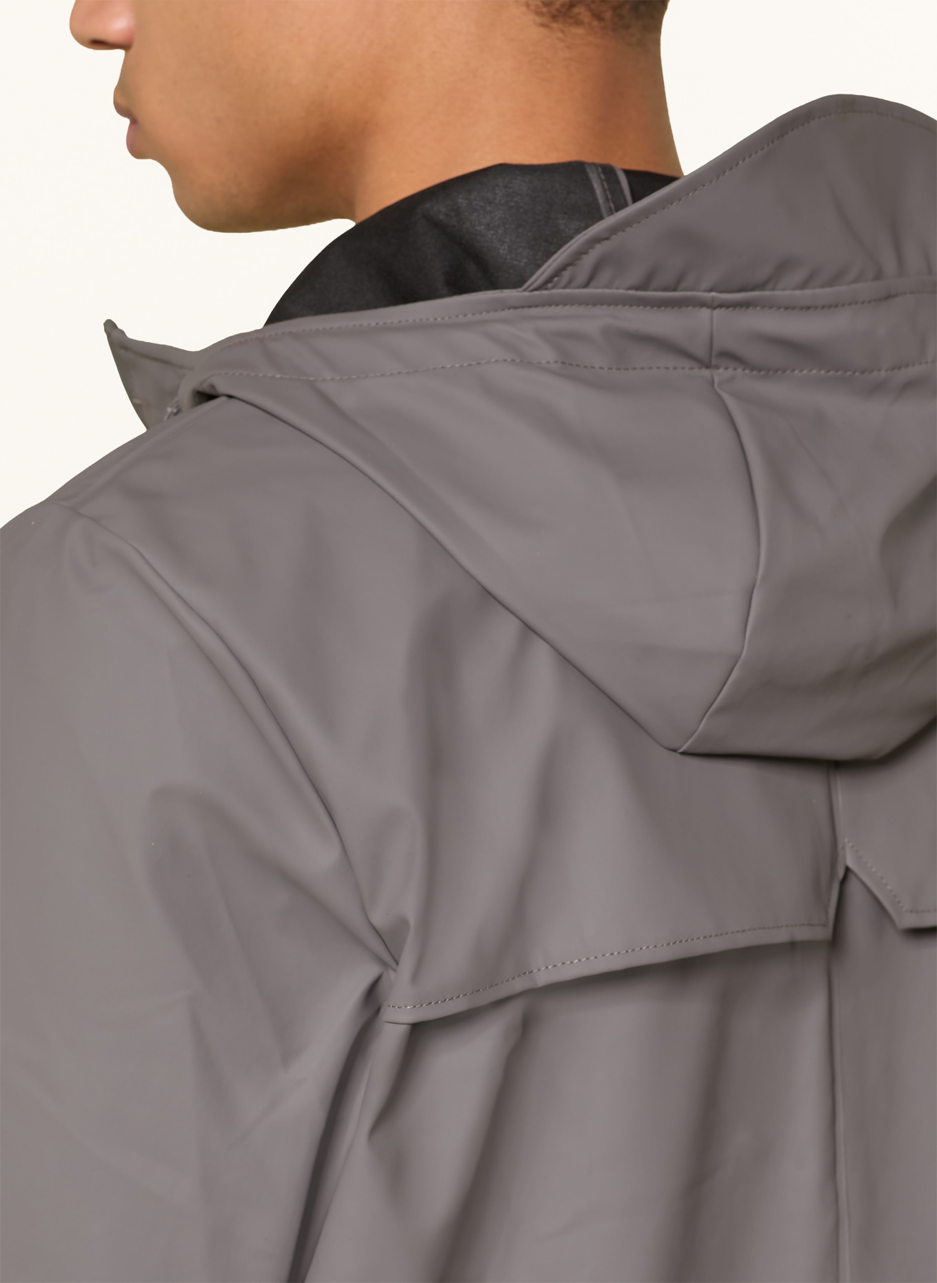 RAINS Veste de pluie STORM BREAKER W3: GRIS