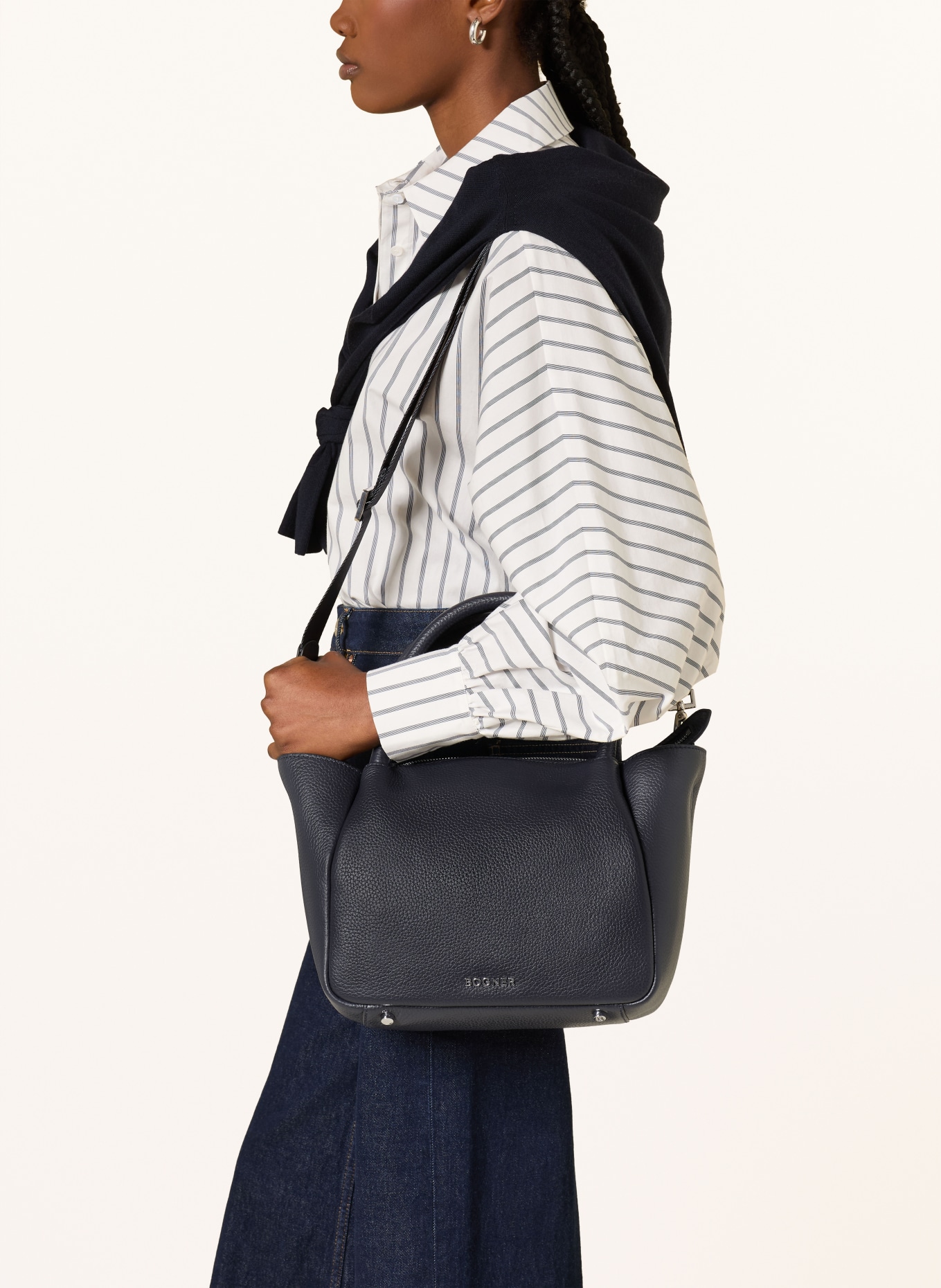 BOGNER Torebka WALLIS RAJA: GRANATOWY