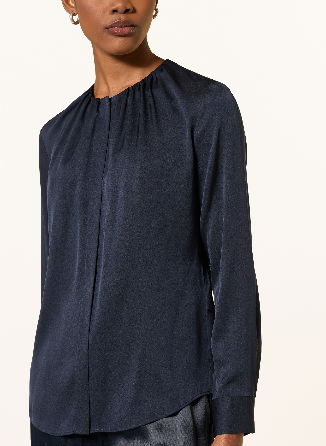 BOSS Seidenbluse BANORAH: DUNKELBLAU