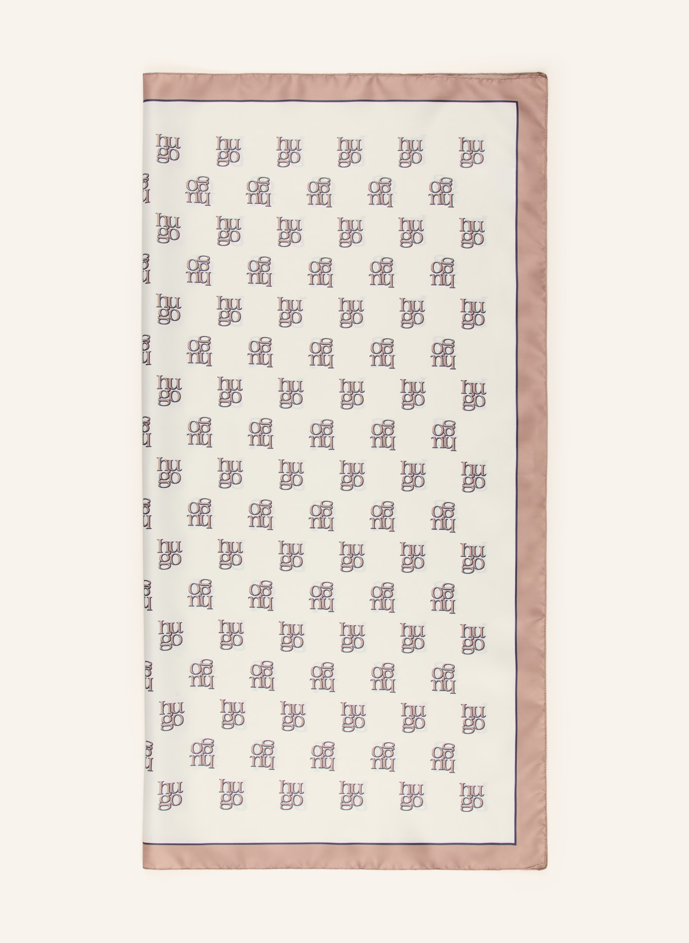 HUGO Šátek AURAIZE: SVĚTLE HNĚDÁ / VELBLOUDÍ / TMAVĚ MODRÁ