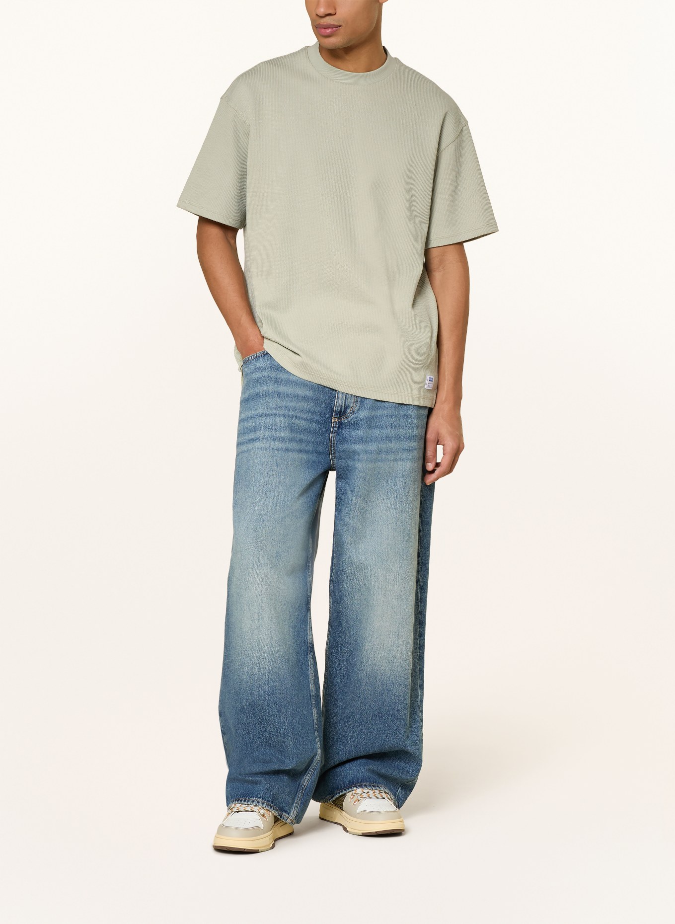 HUGO T-Shirt NUWAFFLE: HELLGRÜN