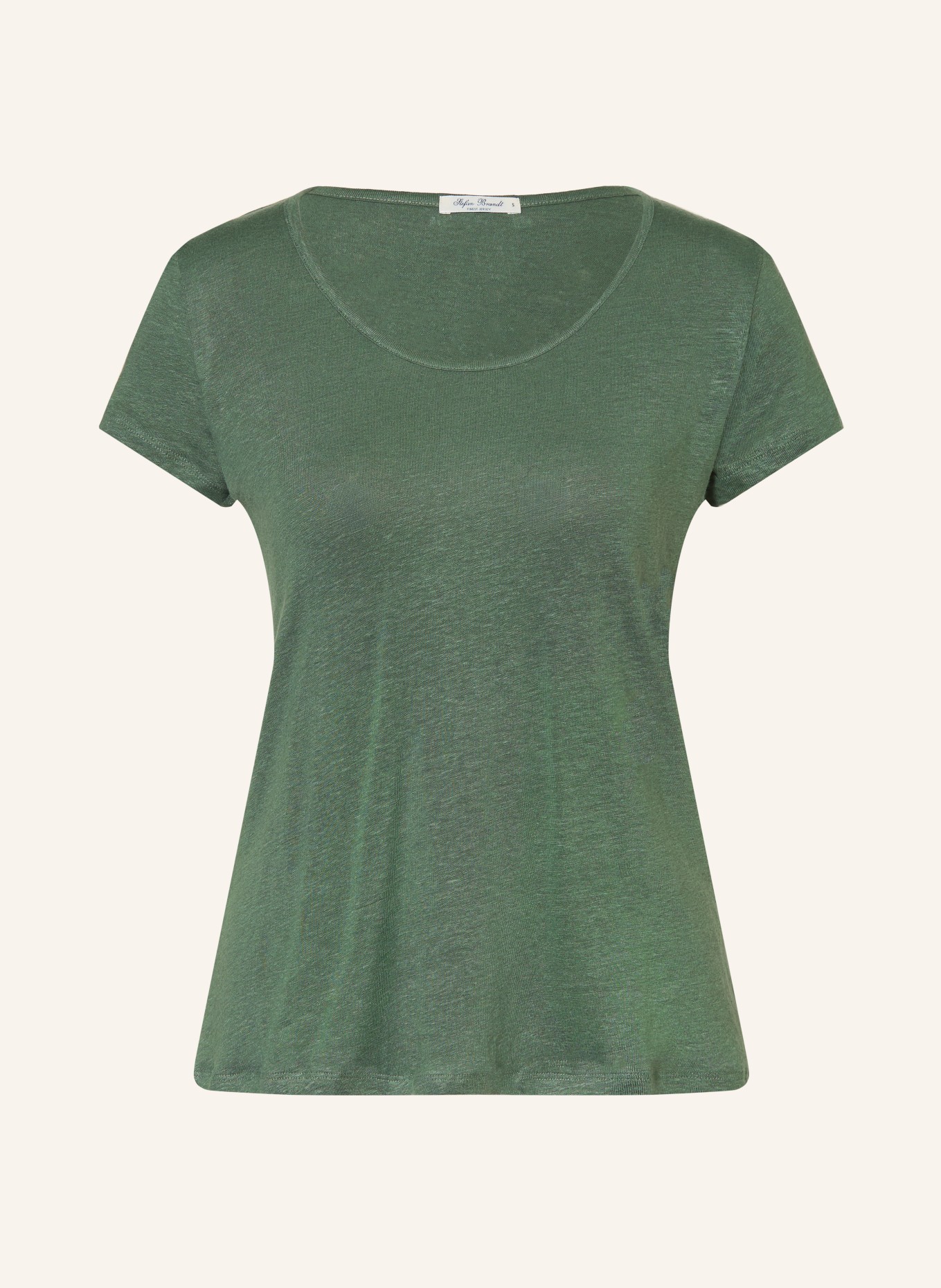 Stefan Brandt T-shirt z lnu: ZIELONY