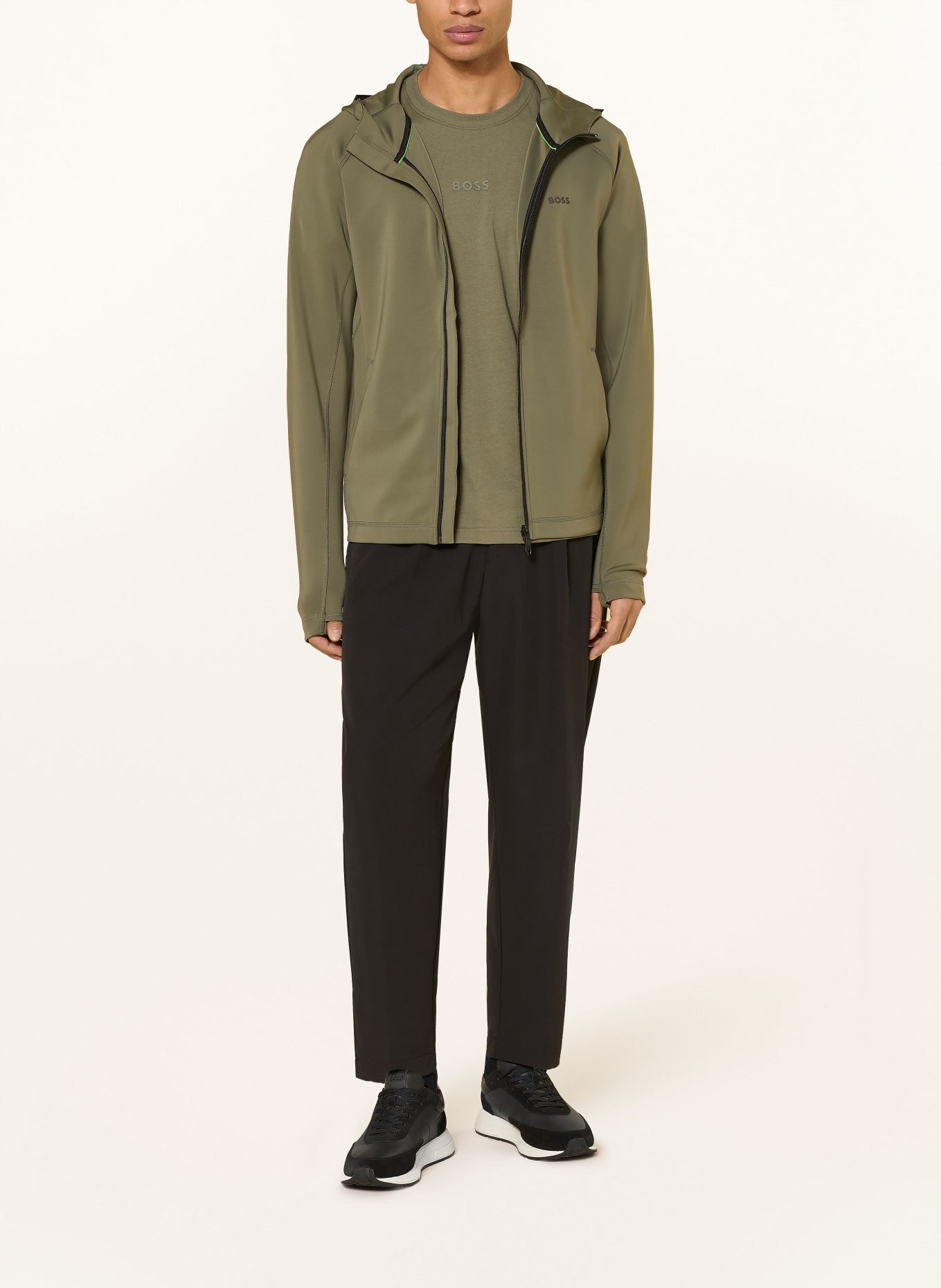 BOSS Trainingsjacke SICON ACTIVE: KHAKI