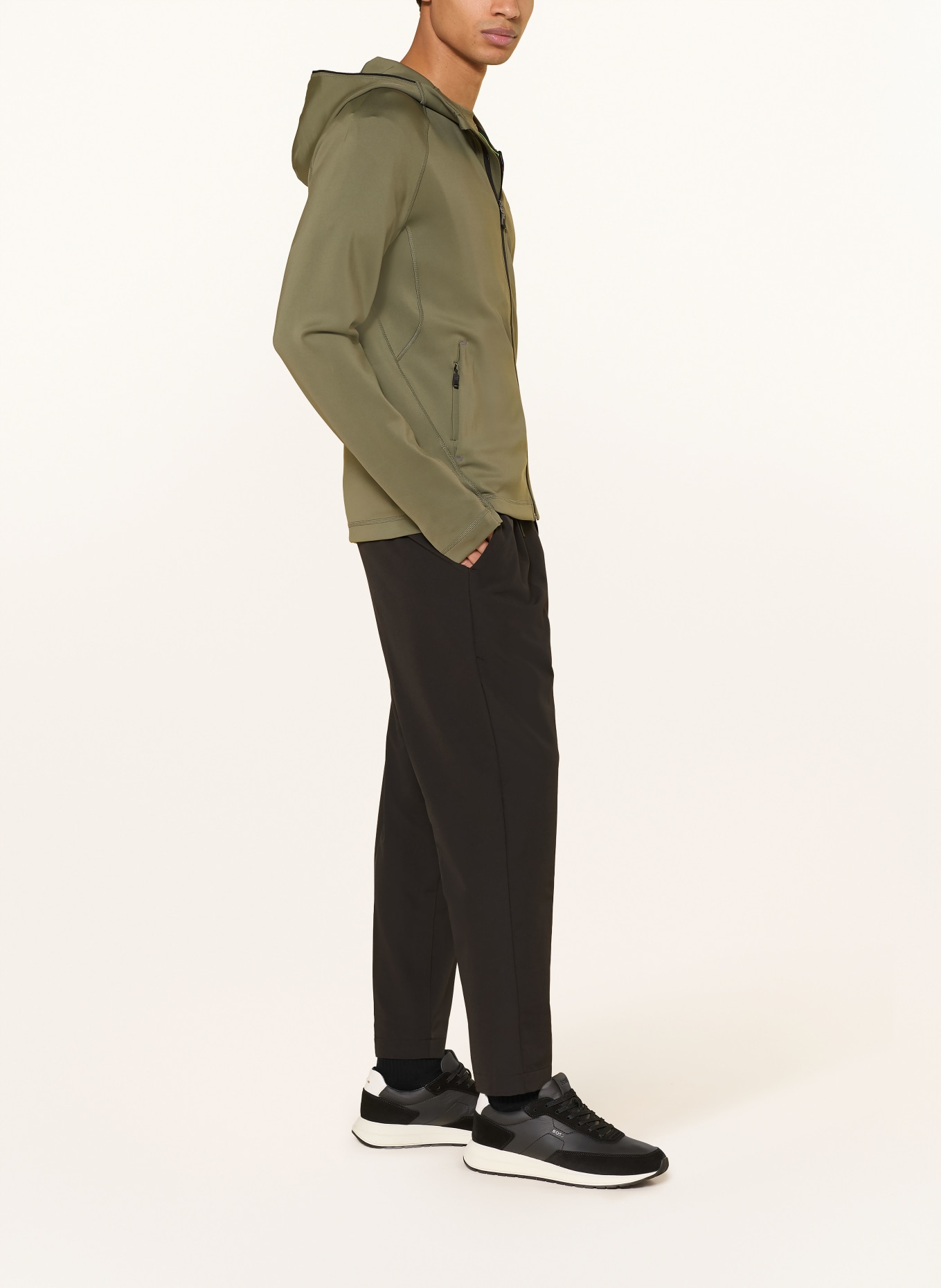 BOSS Trainingsjacke SICON ACTIVE: KHAKI