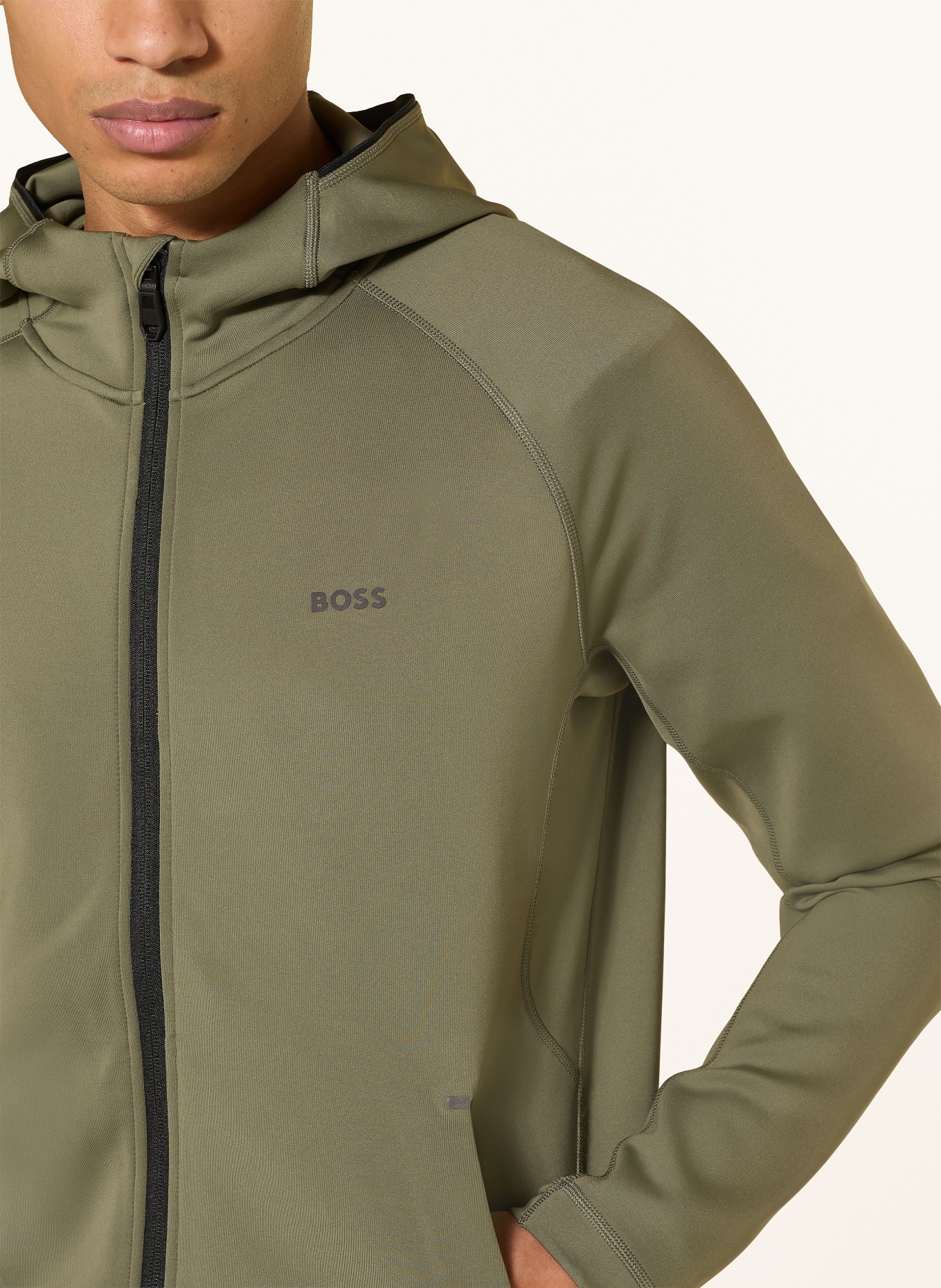 BOSS Trainingsjacke SICON ACTIVE: KHAKI