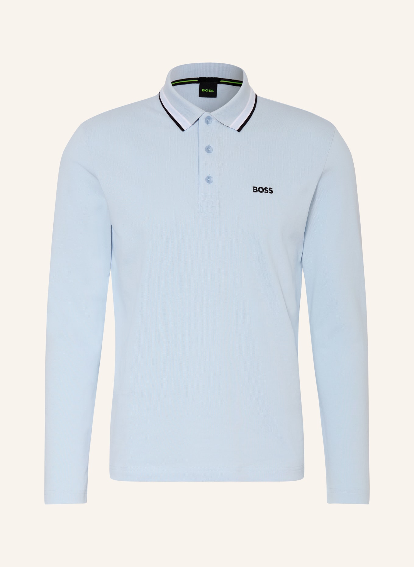 BOSS Piqué-Poloshirt PLISY Regular Fit: HELLBLAU