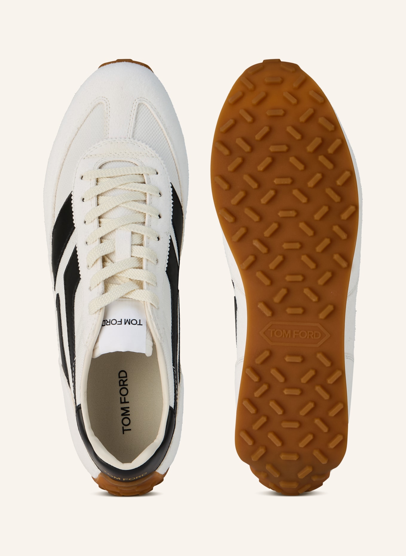 TOM FORD Sneaker MICK: WEISS / SCHWARZ