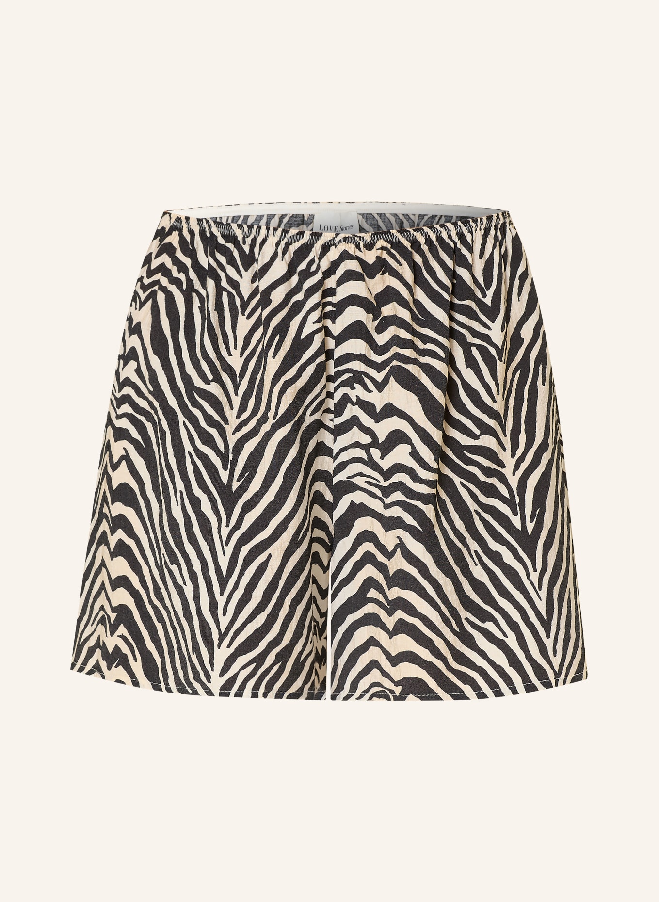 LOVE Stories Schlafshorts JOHNNY aus Satin: WEISS / SCHWARZ