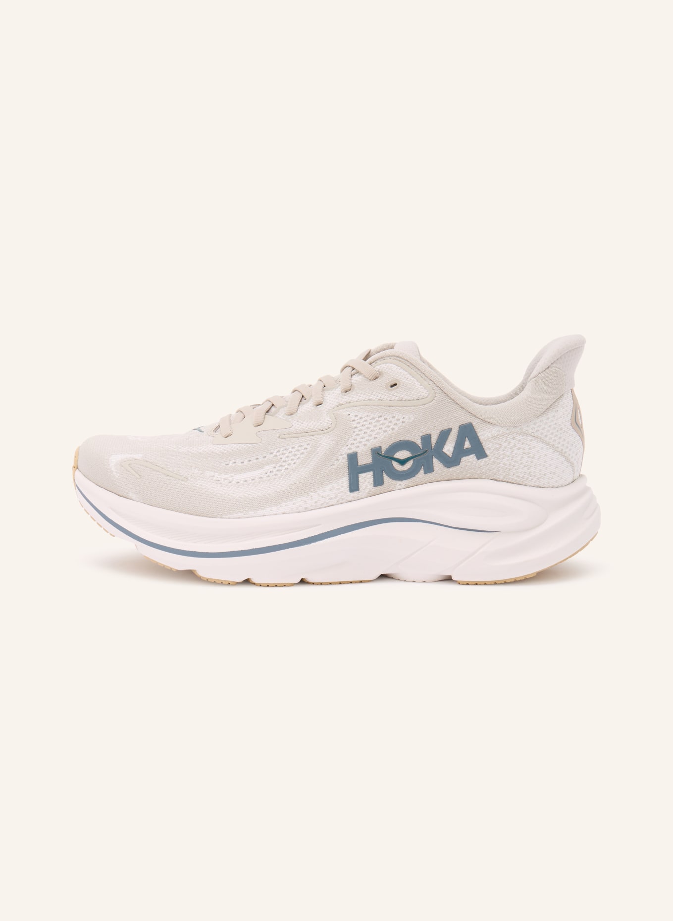 HOKA Buty do biegania CLIFTON 10: SZAROBRĄZOWY / CZIEMNOSZARY / BIAŁY