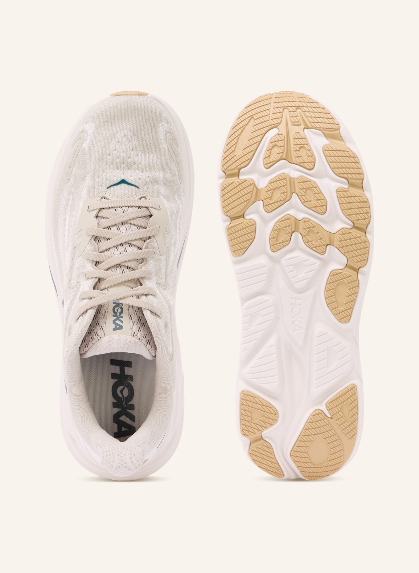 HOKA Buty do biegania CLIFTON 10: SZAROBRĄZOWY / CZIEMNOSZARY / BIAŁY