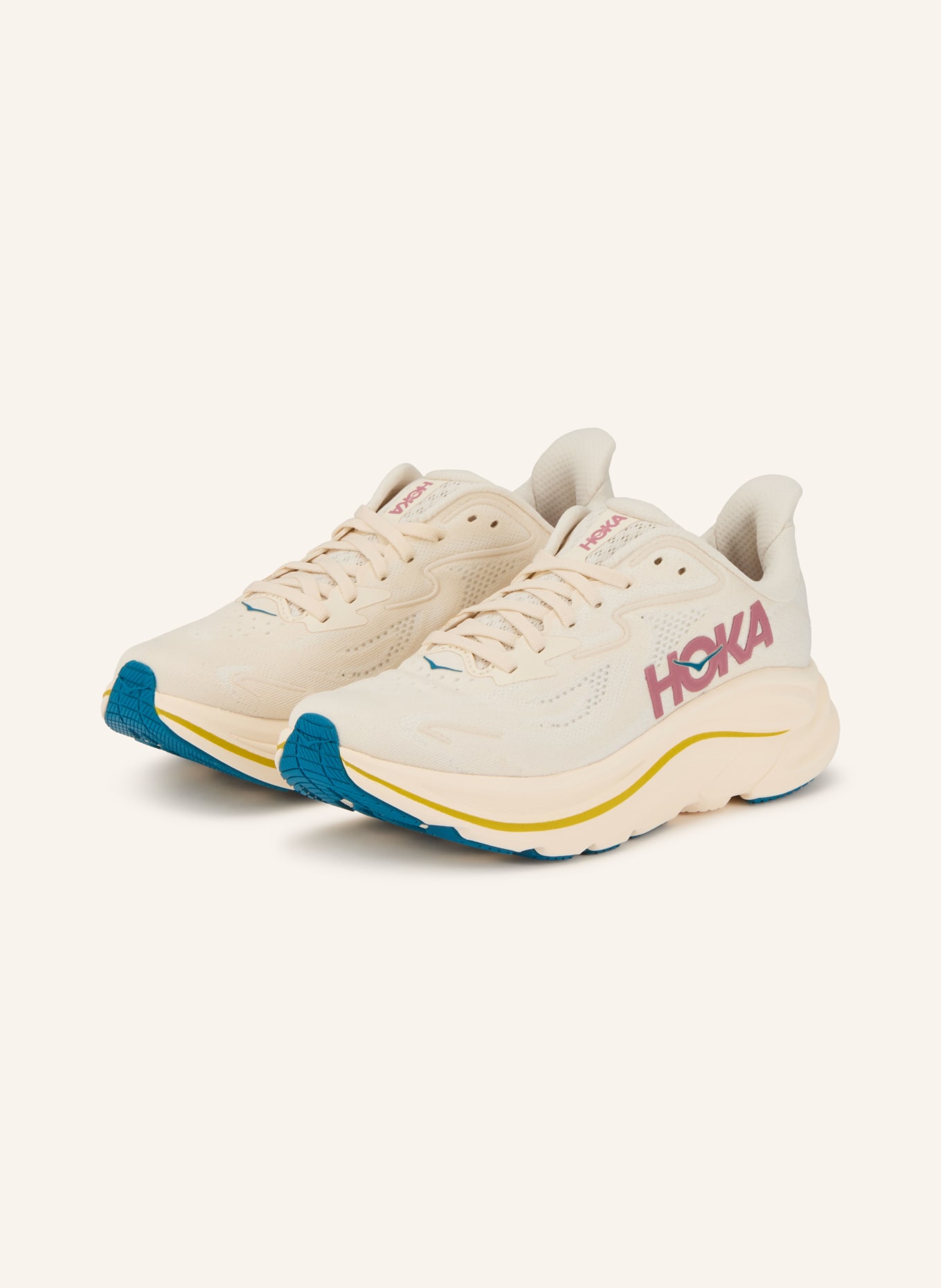 HOKA Laufschuhe CLIFTON 10: CREME / ALTROSA